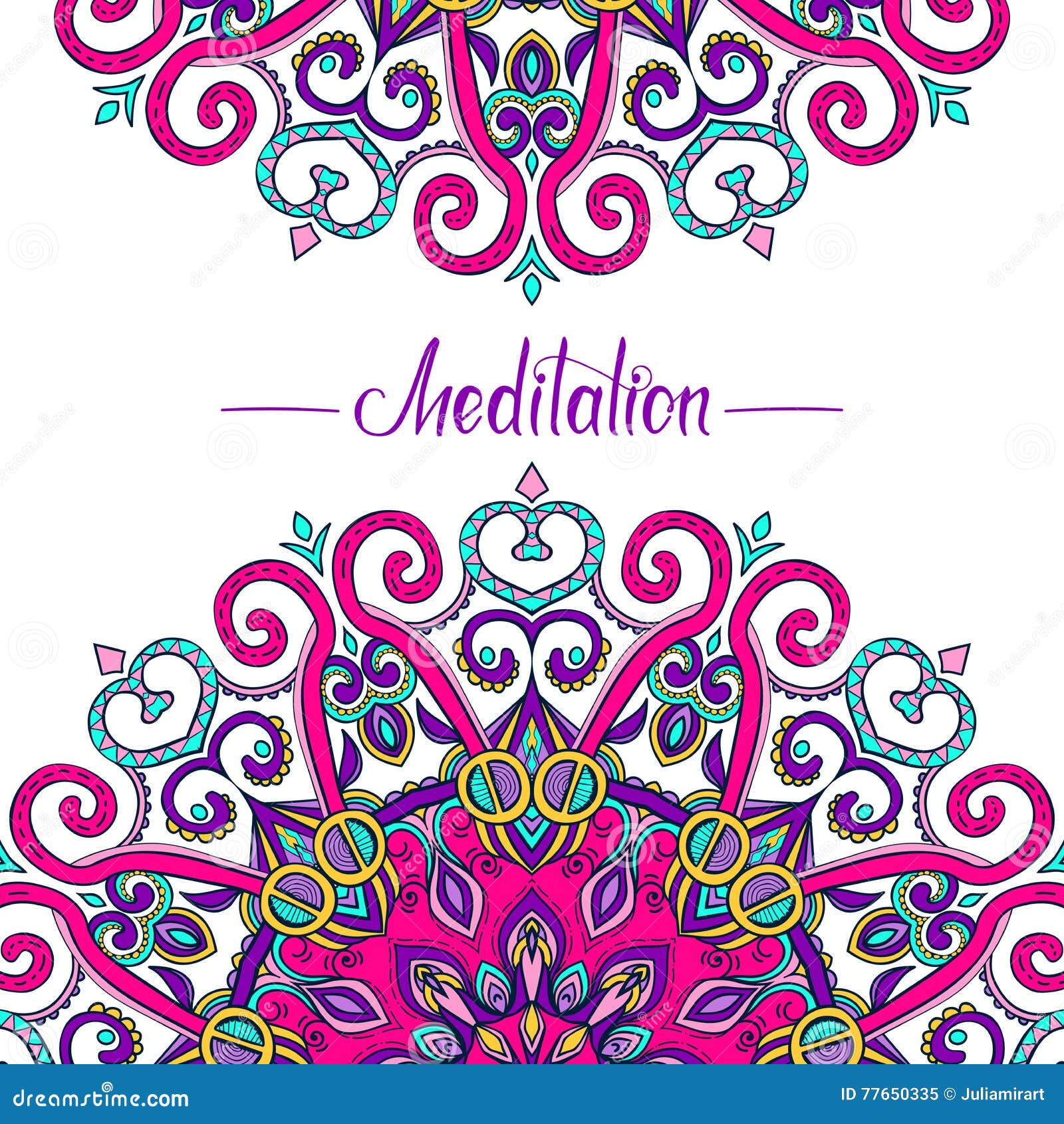 Download Round Mandala Frame-04 stock vector. Illustration of ...