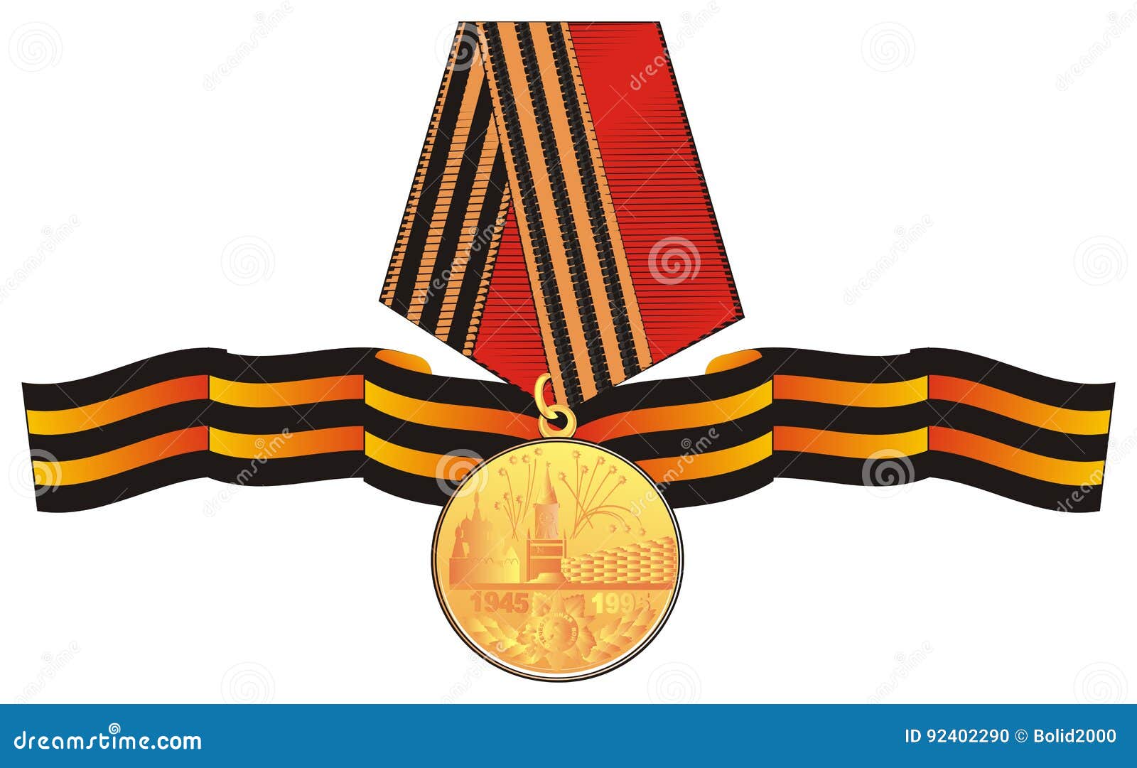 round medal and ribbon