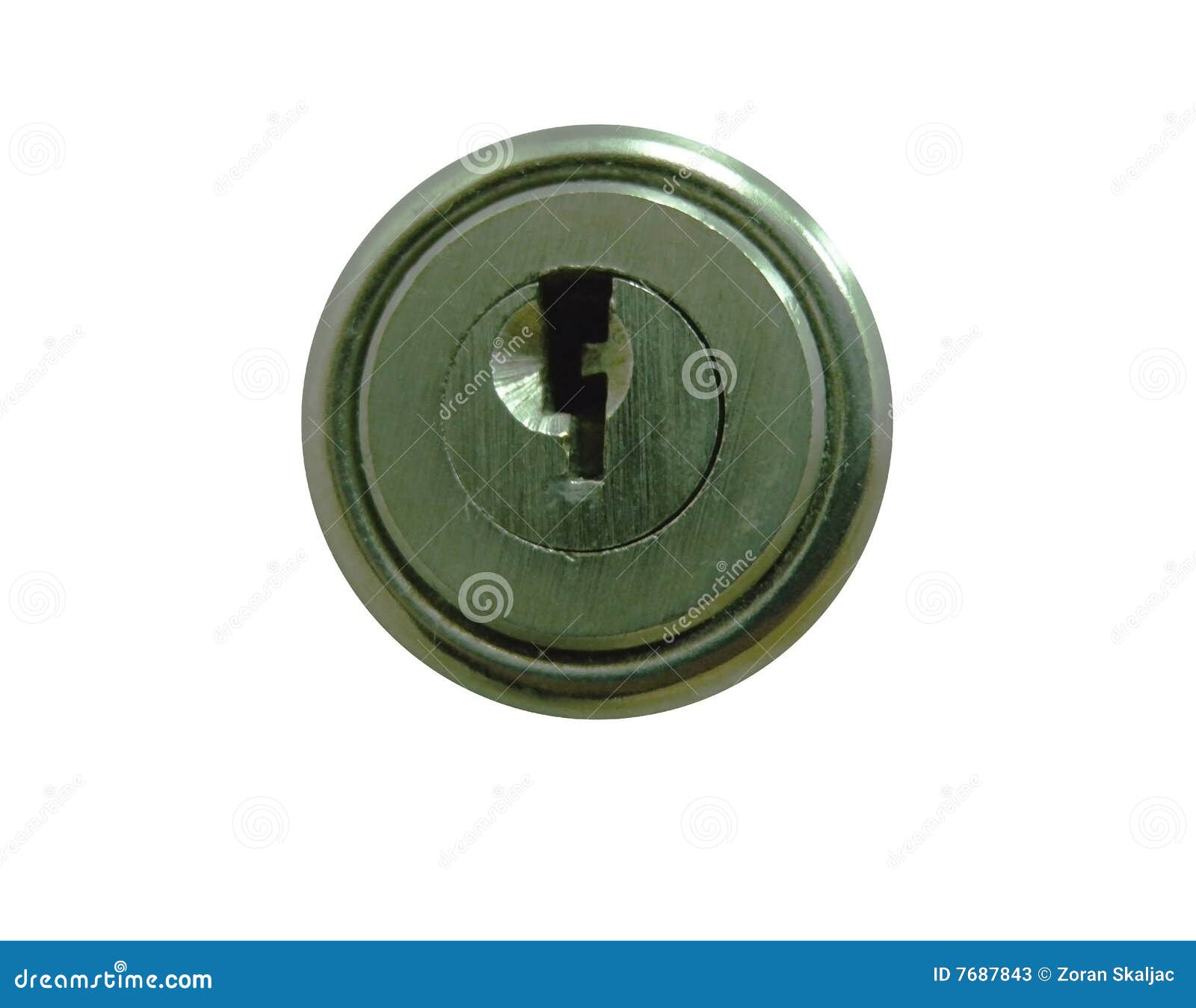 Round Metal Lock and Keyhole Stock Image Image of open, closeup 7687843