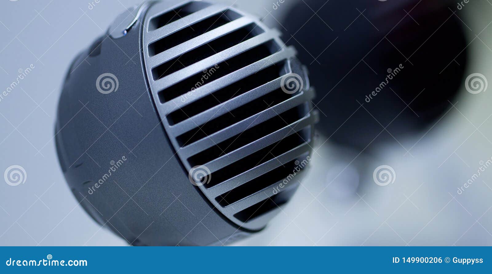 Round Microphone in the Studio Stock Photo - Image of microphone, dubbing:  149900206