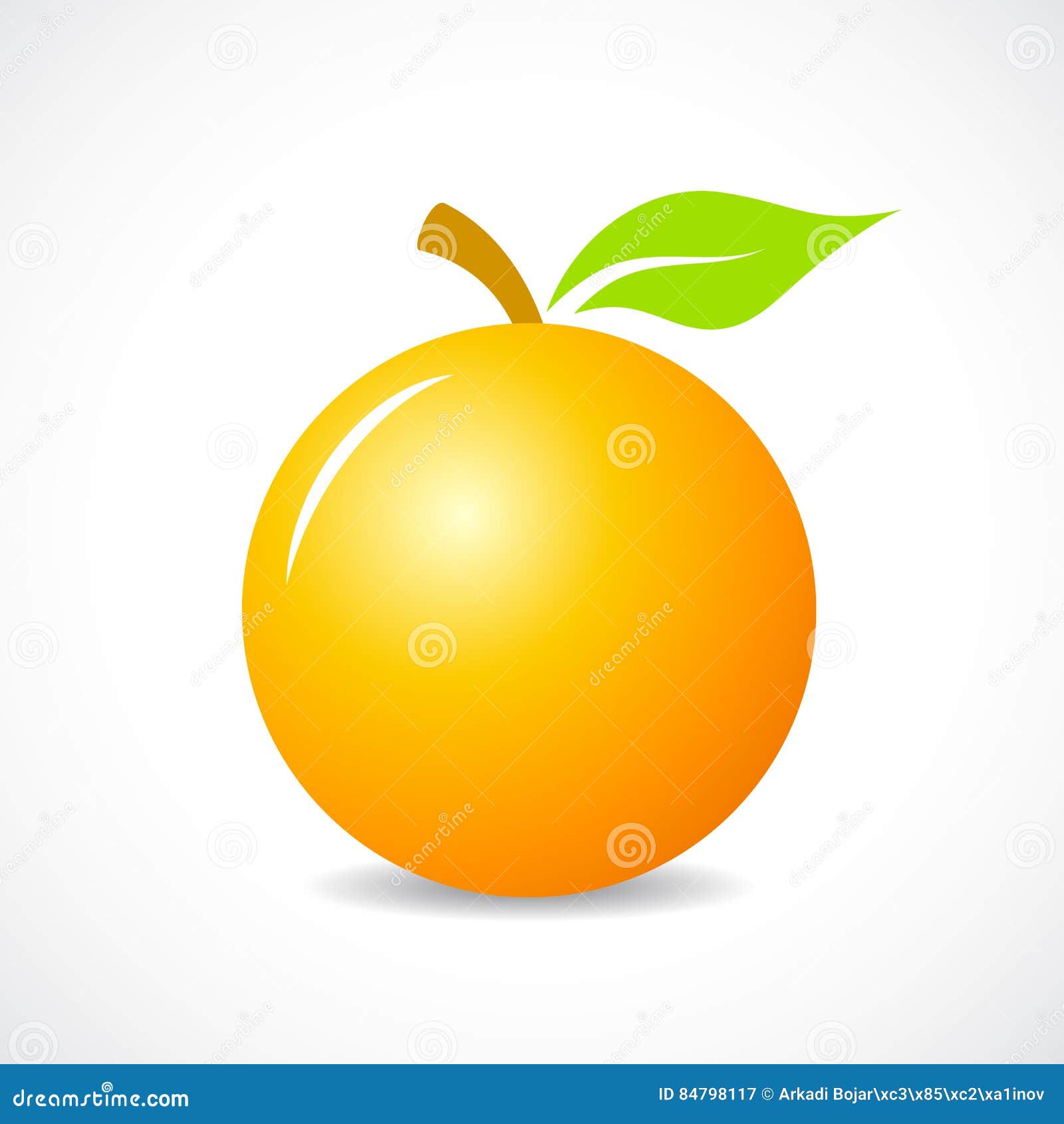Round orange vector icon stock vector. Illustration of juicy 84798117