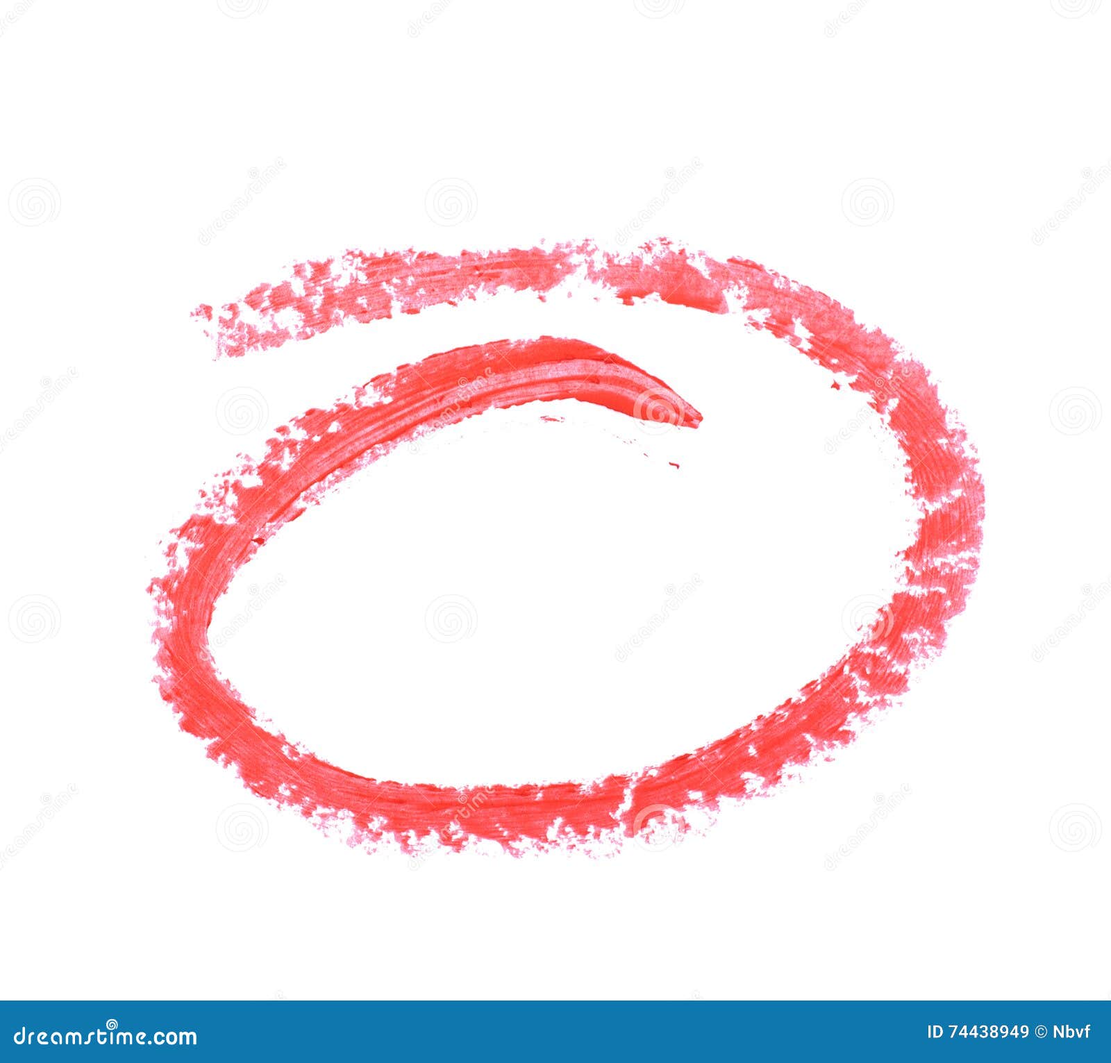 Round Oval Paint Stroke Isolated Stock Image - Image of brush, learn