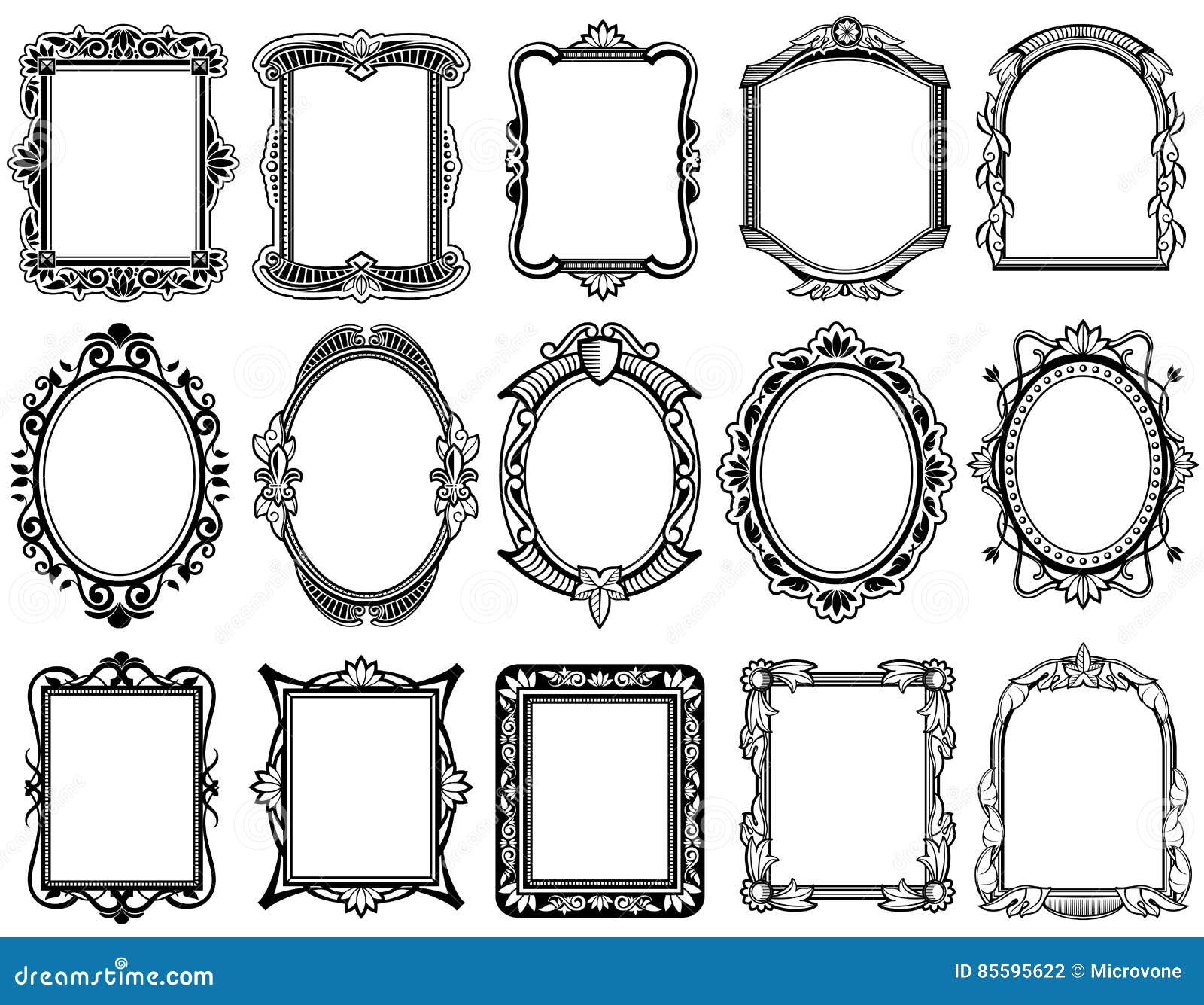 round, oval, rectangular vintage victorian, baroque  frames