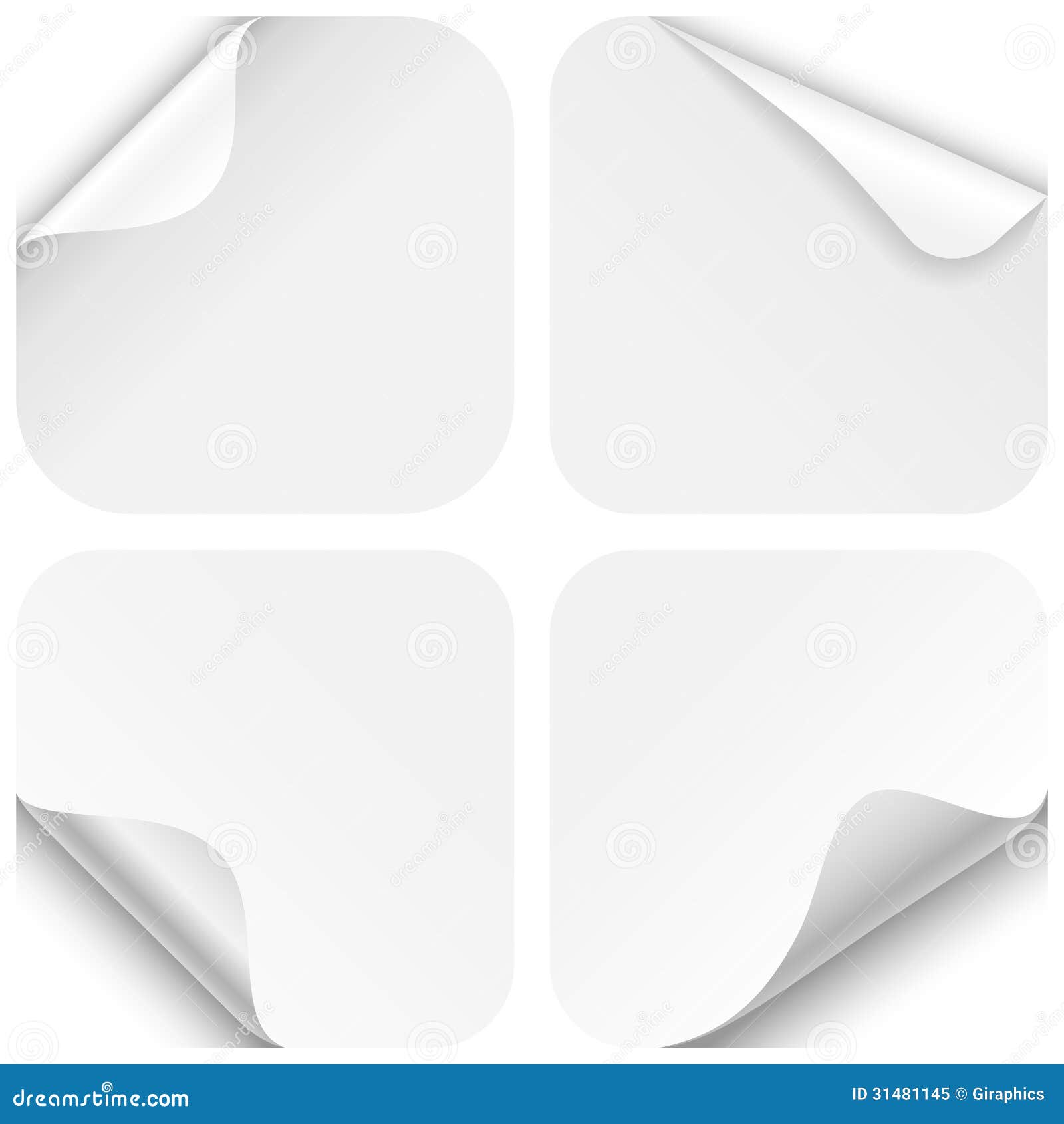 Round Paper Corner Folds Royalty Free Stock Photo Image 31481145