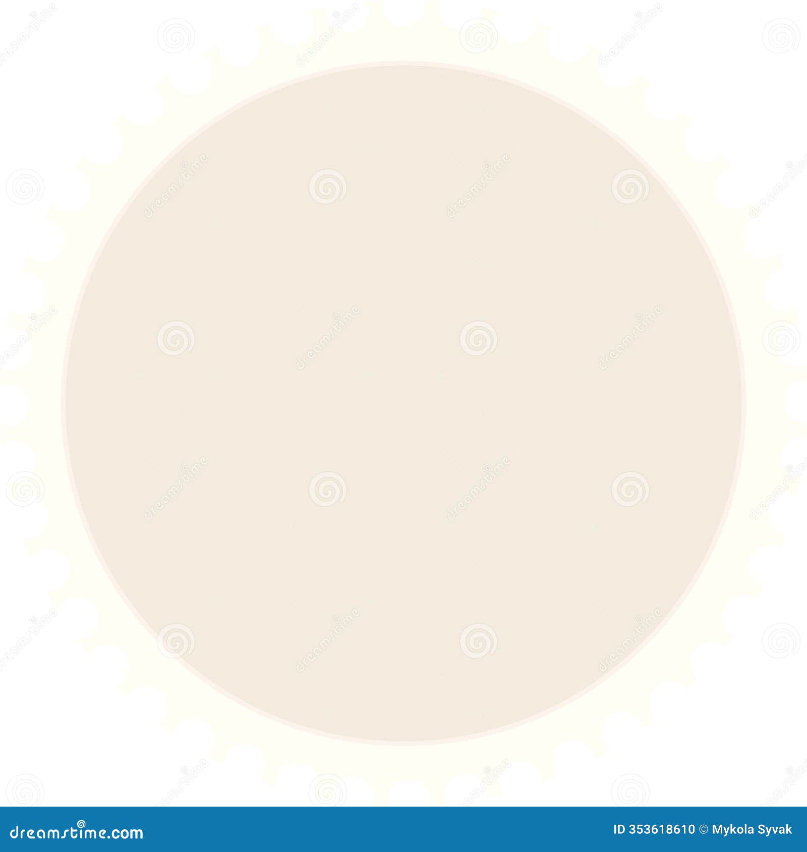 Round Postage Stamp Blank Template Vector Illustration CartoonDealer