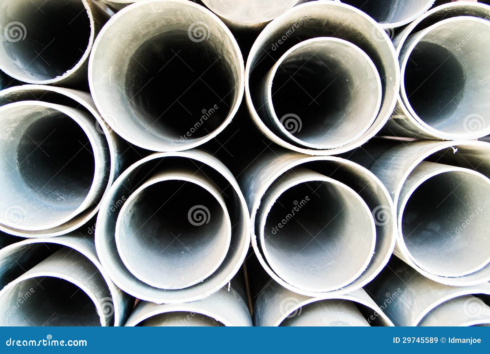 Round PVC pipe stock image. Image of domestic, jobs, construction