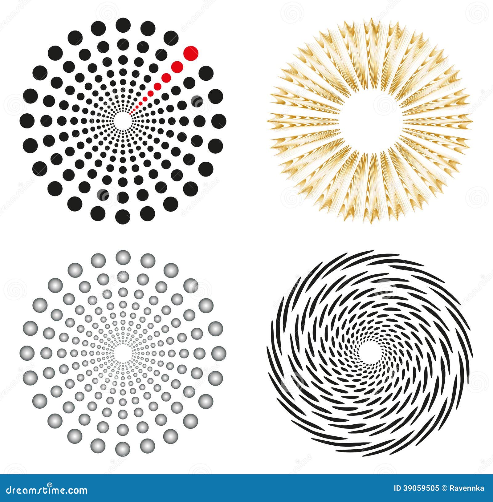 Round shapes set stock vector. Illustration of grunge - 39059505