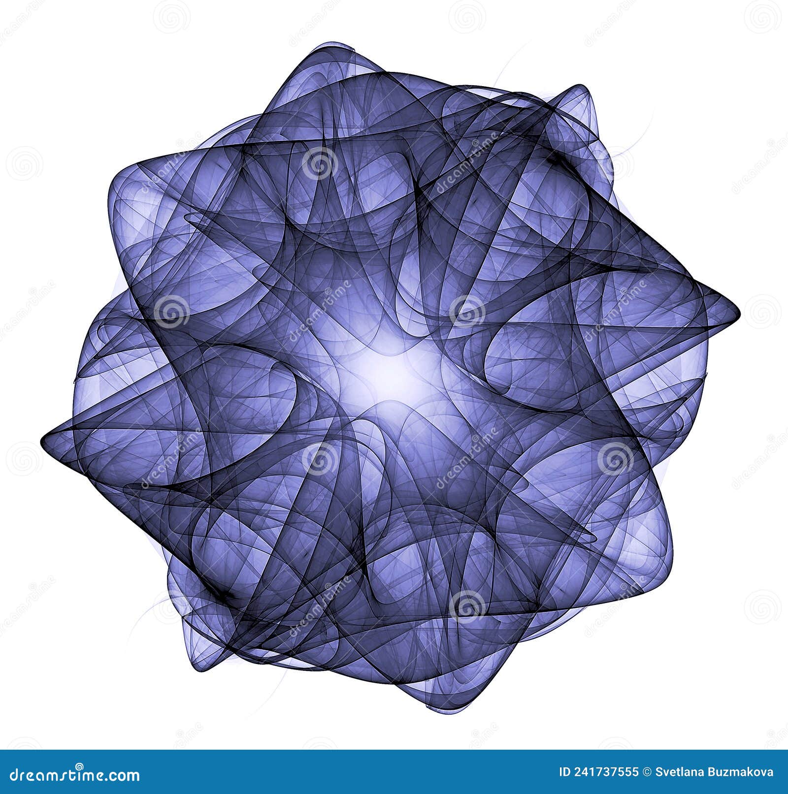 round smoky pattern of delicately placed lines on a white background. graphic  . 3d