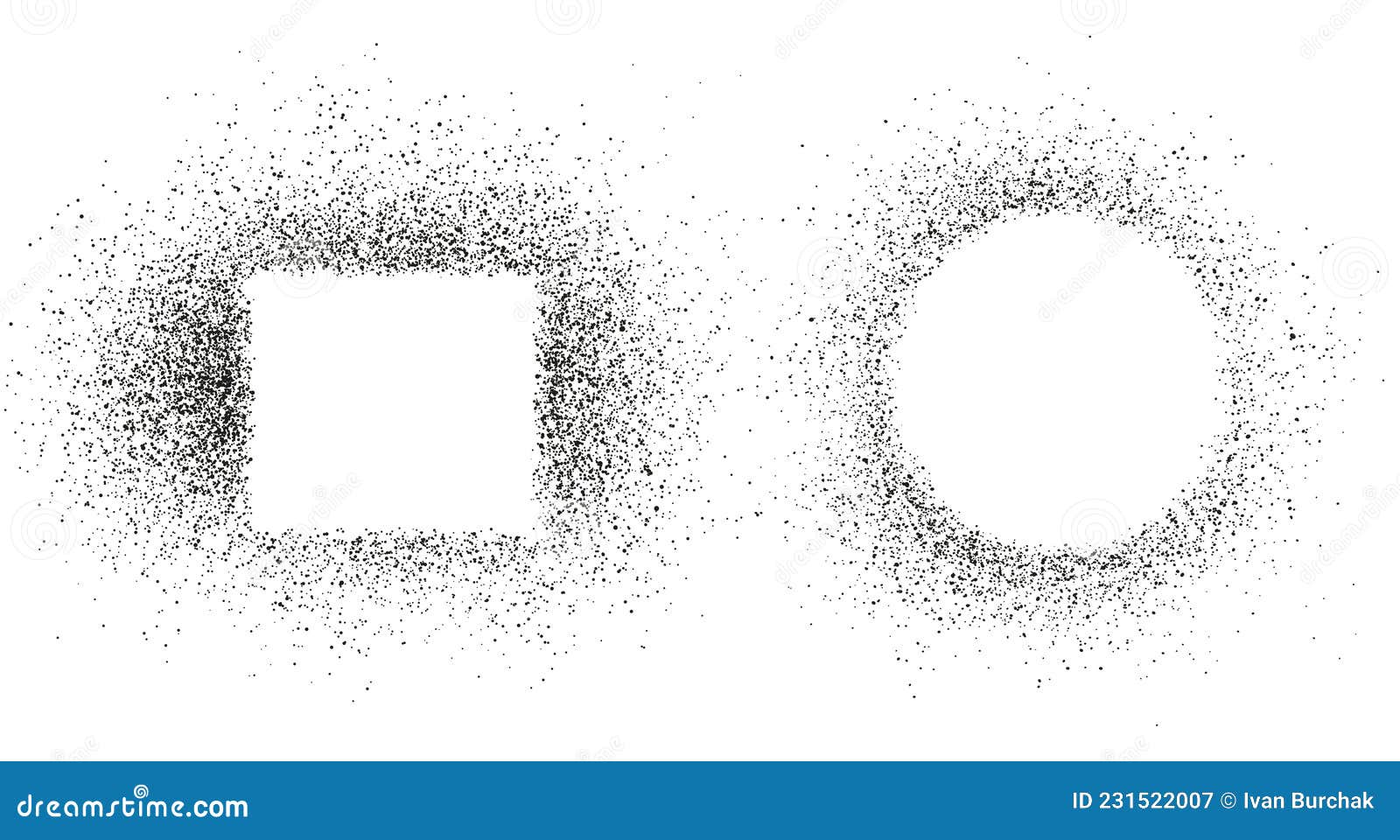 Round And Square Spray Paint Graffiti Stencil Frames. Airbrush Paint