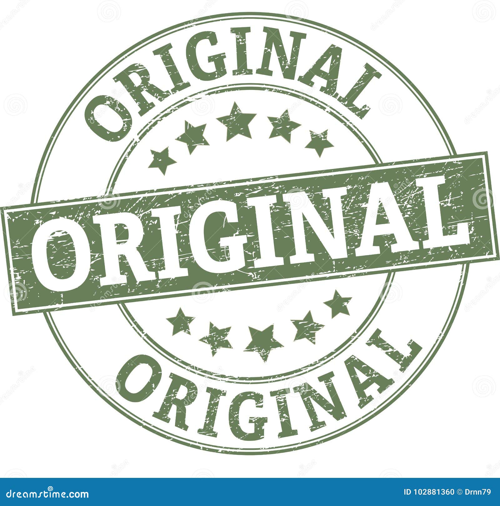 Original Round Grunge Green Stamp Stock Illustration - Illustration of ...