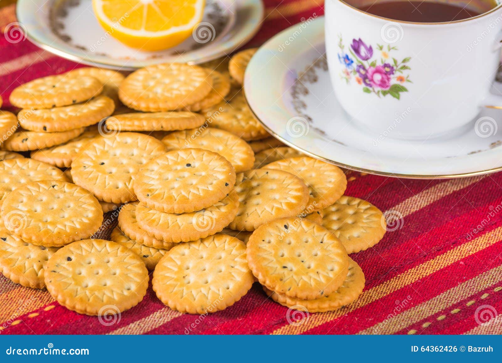 Round Sweet Biscuits with Poppy Seeds Eating Stock Photo Image of
