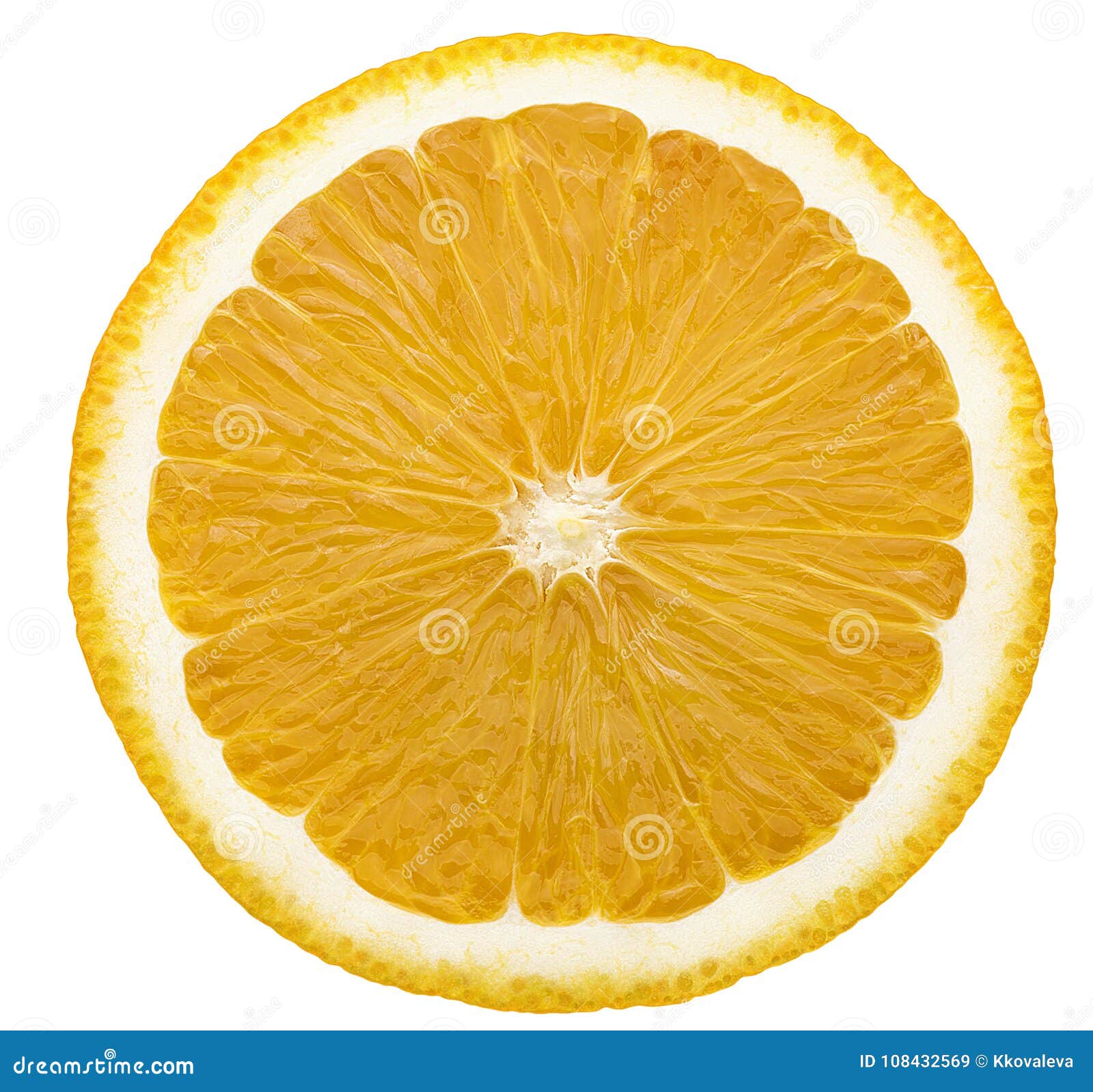 Round Transparent Slice of Orange Isolated on White Background Stock Image Image of piece