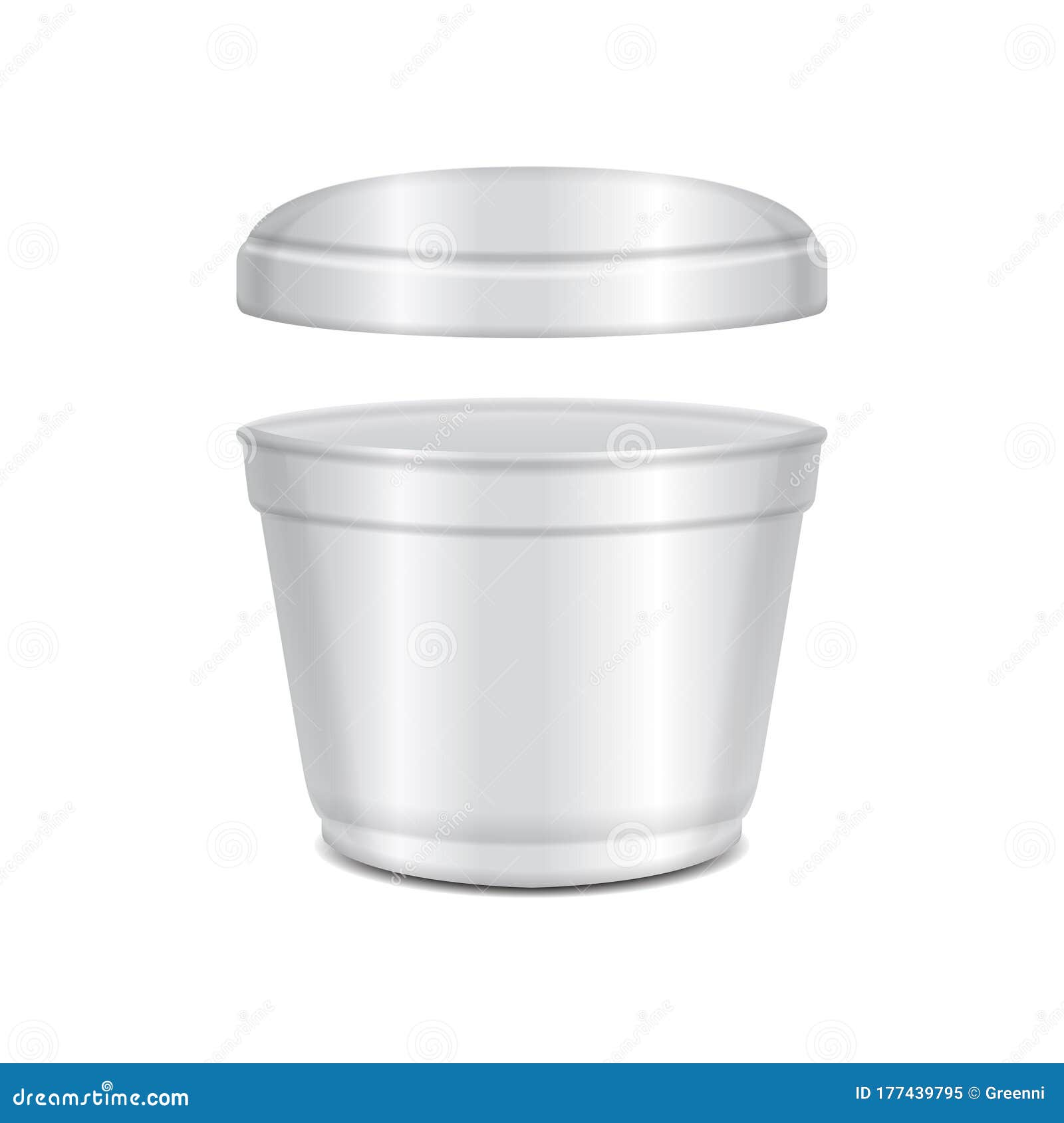 Sample of 4 Tubs & Lids White Soup Containers 