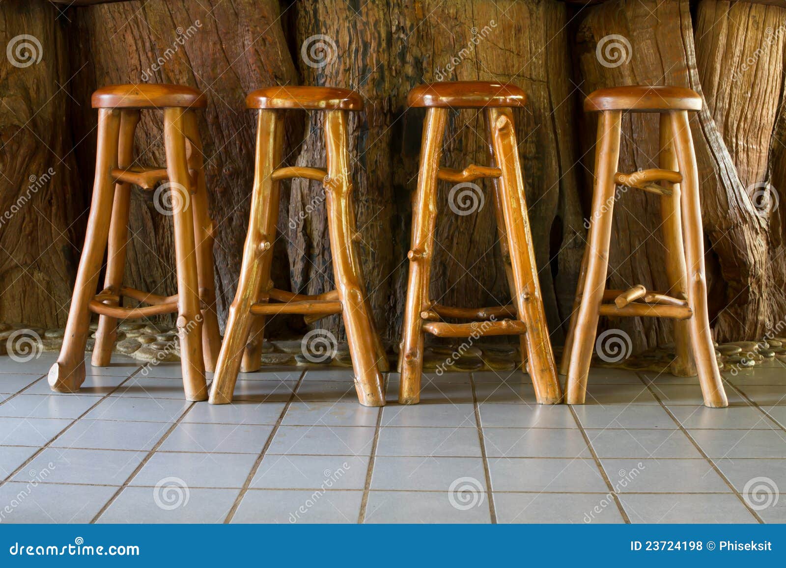 Round, wooden chairs stock photo. Image of furniture 23724198