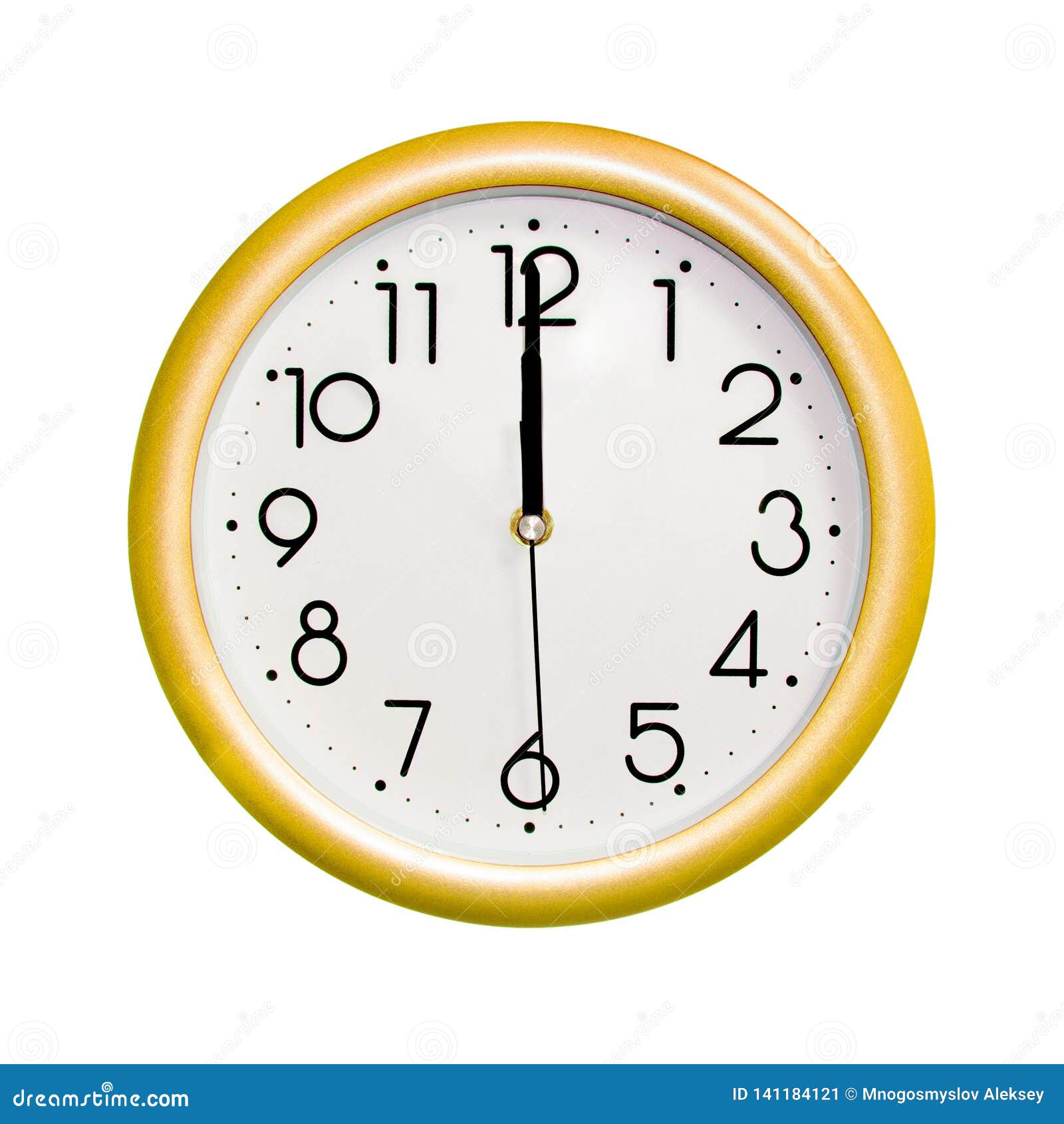 Round yellow clock stock image. Image of hours, wall 141184121