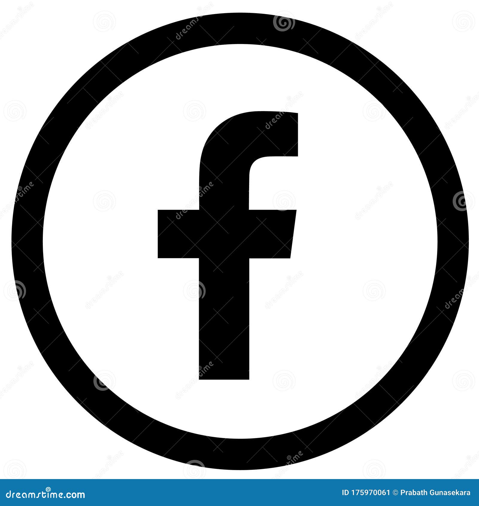 facebook logo black and white