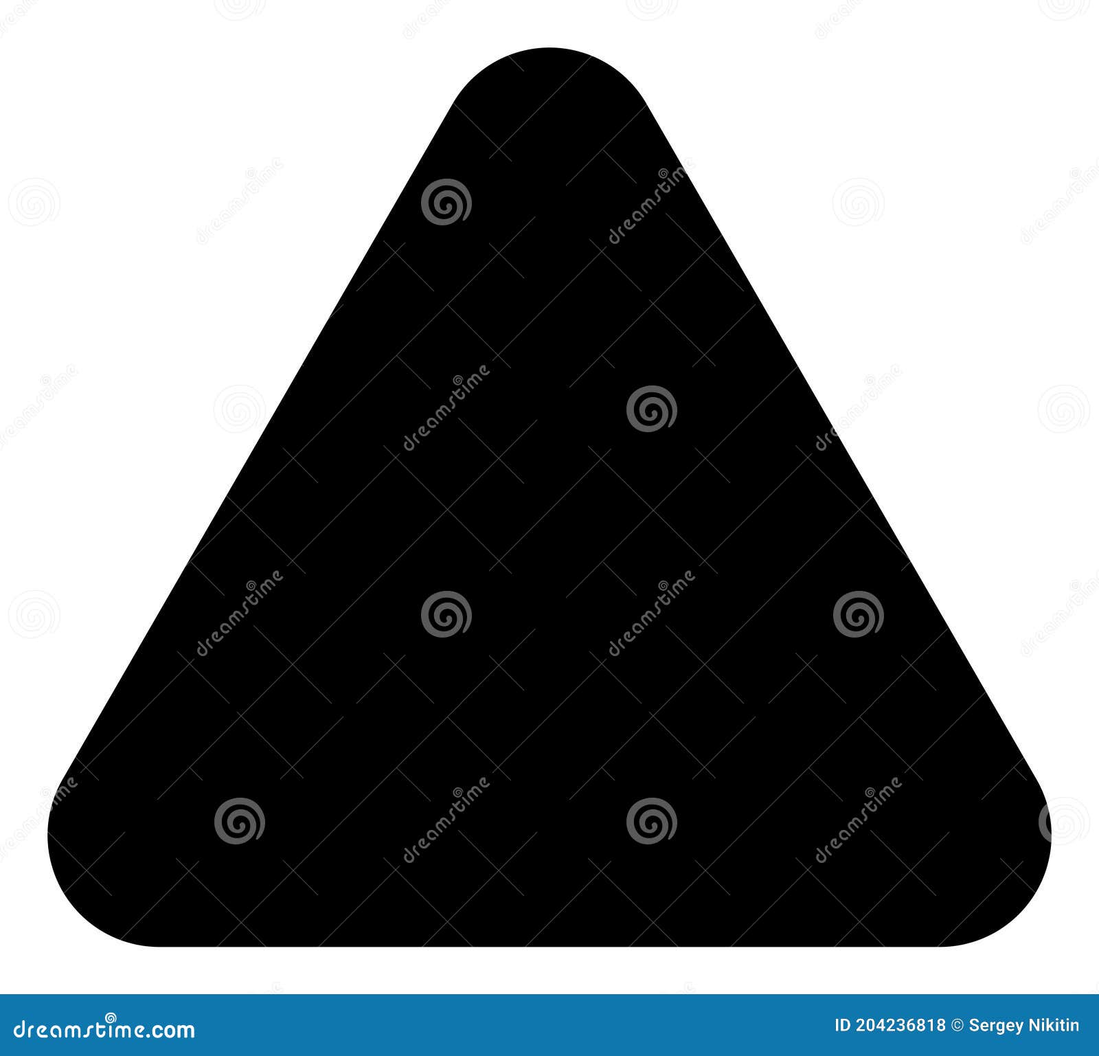 rounded triangle flat icon 