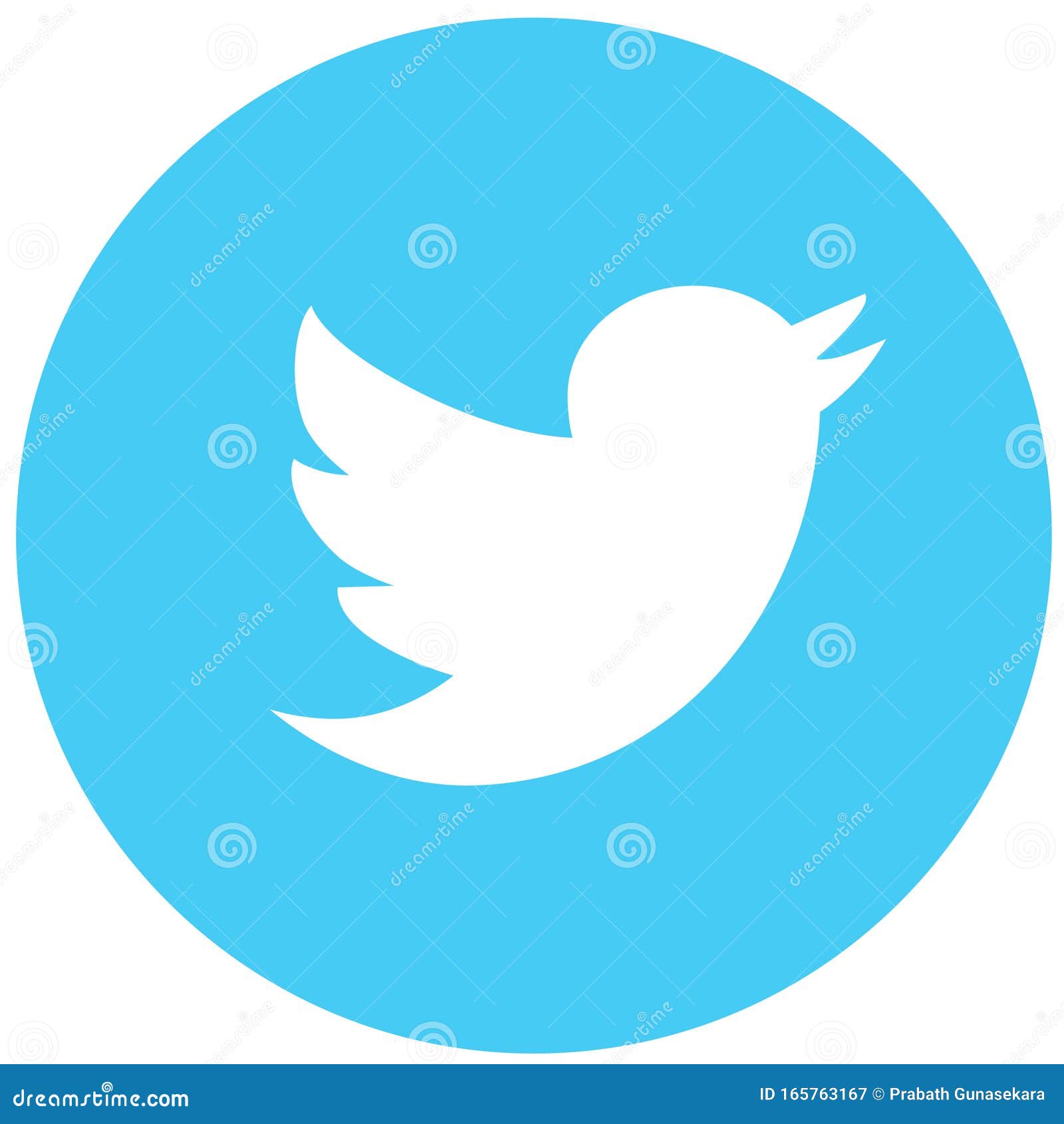 Rounded Twitter Logo For Web And Print Editorial Photography Illustration Of Vectors High