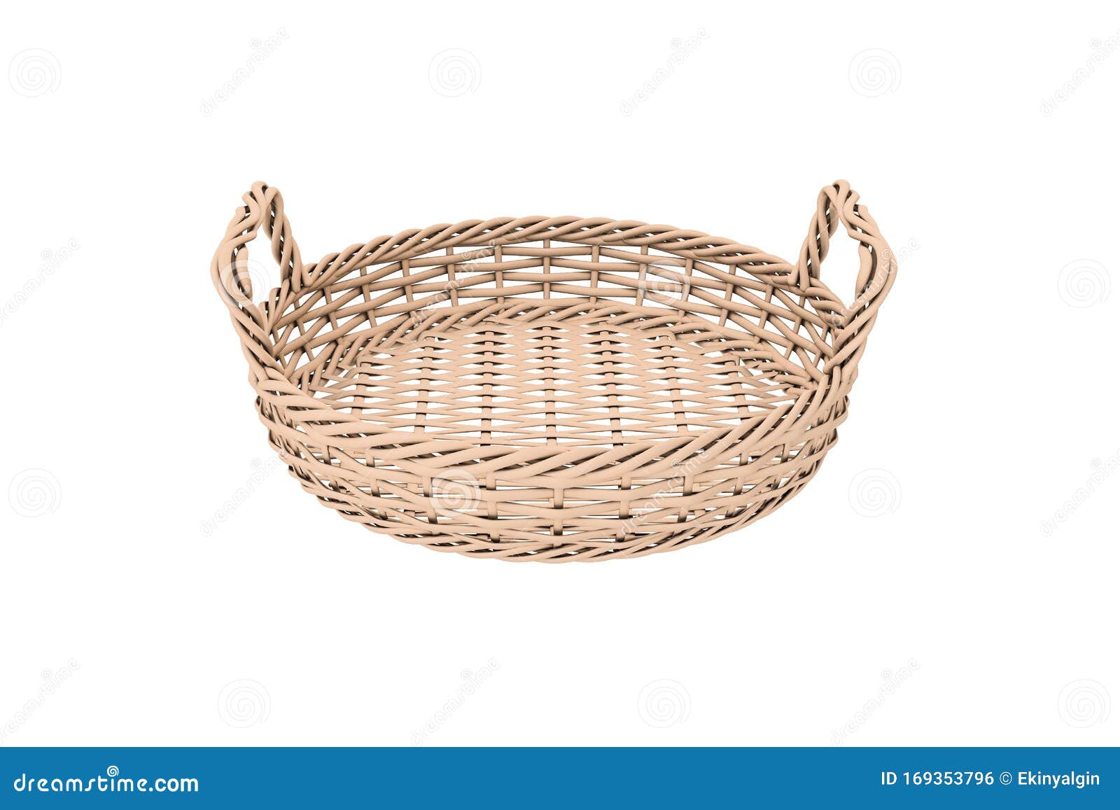 Rounded Wooden Basket stock illustration. Illustration of clean 169353796