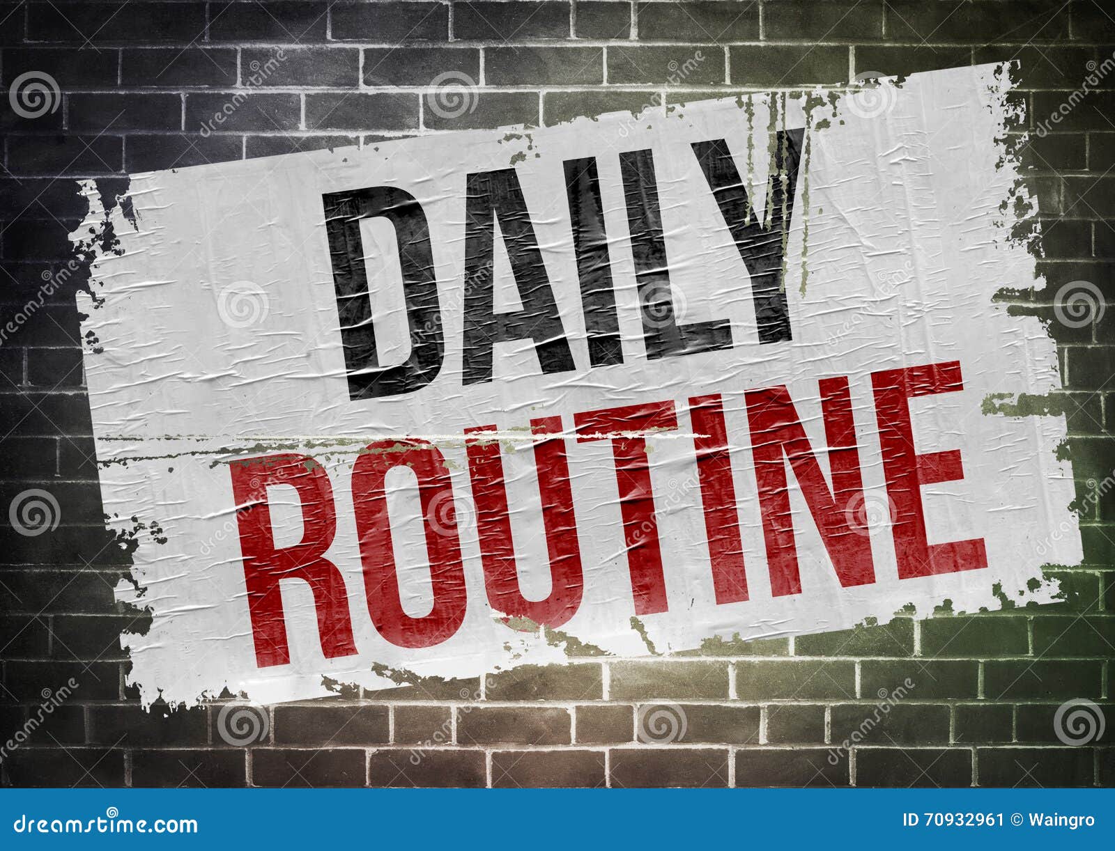 Daily Routine - Poster Concept Stock Image - Image of work, drill: 70932961