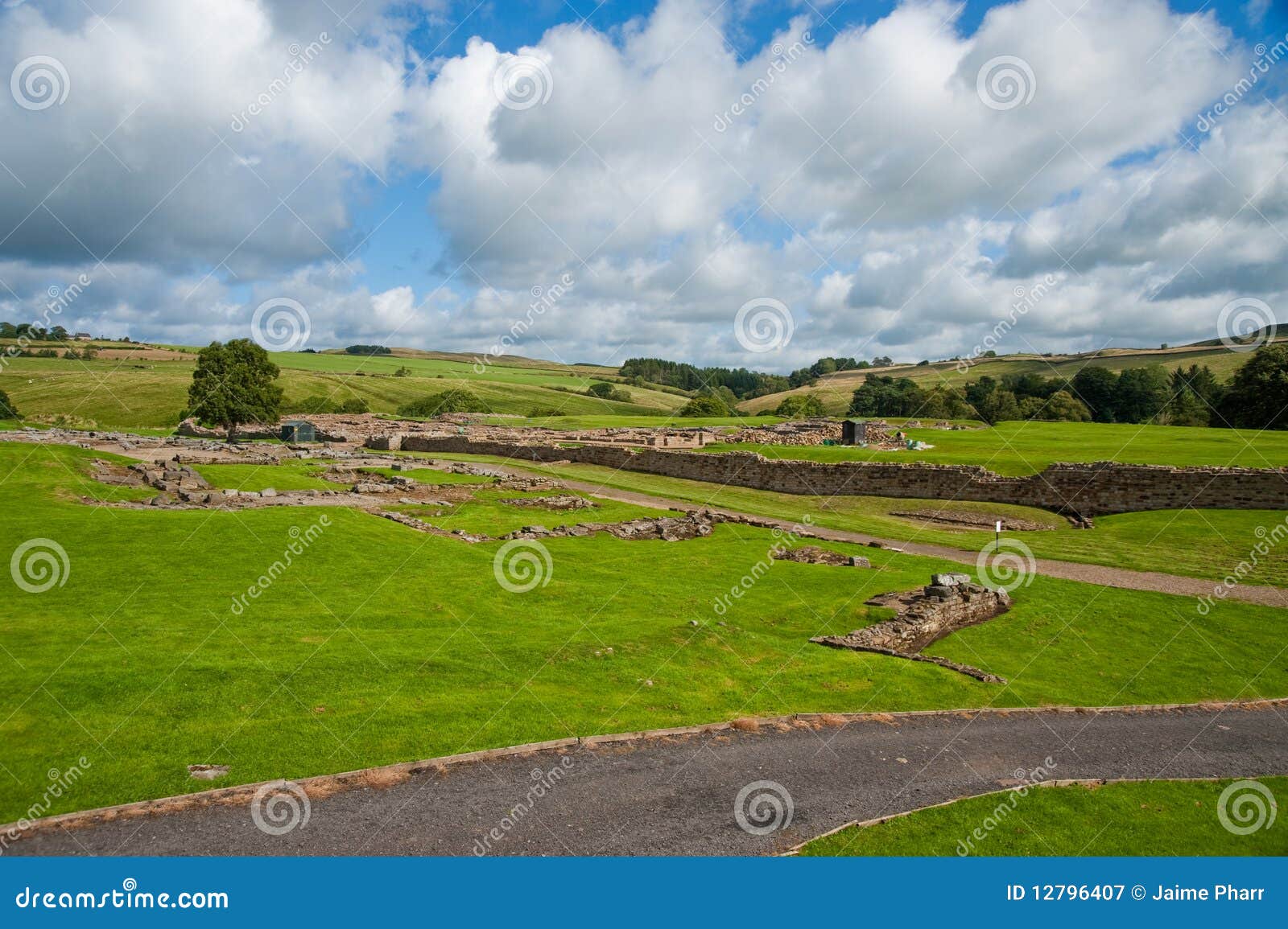 Rovine di Vindolanda. Rovine alla fortificazione romana di Vindolanda in Inghilterra