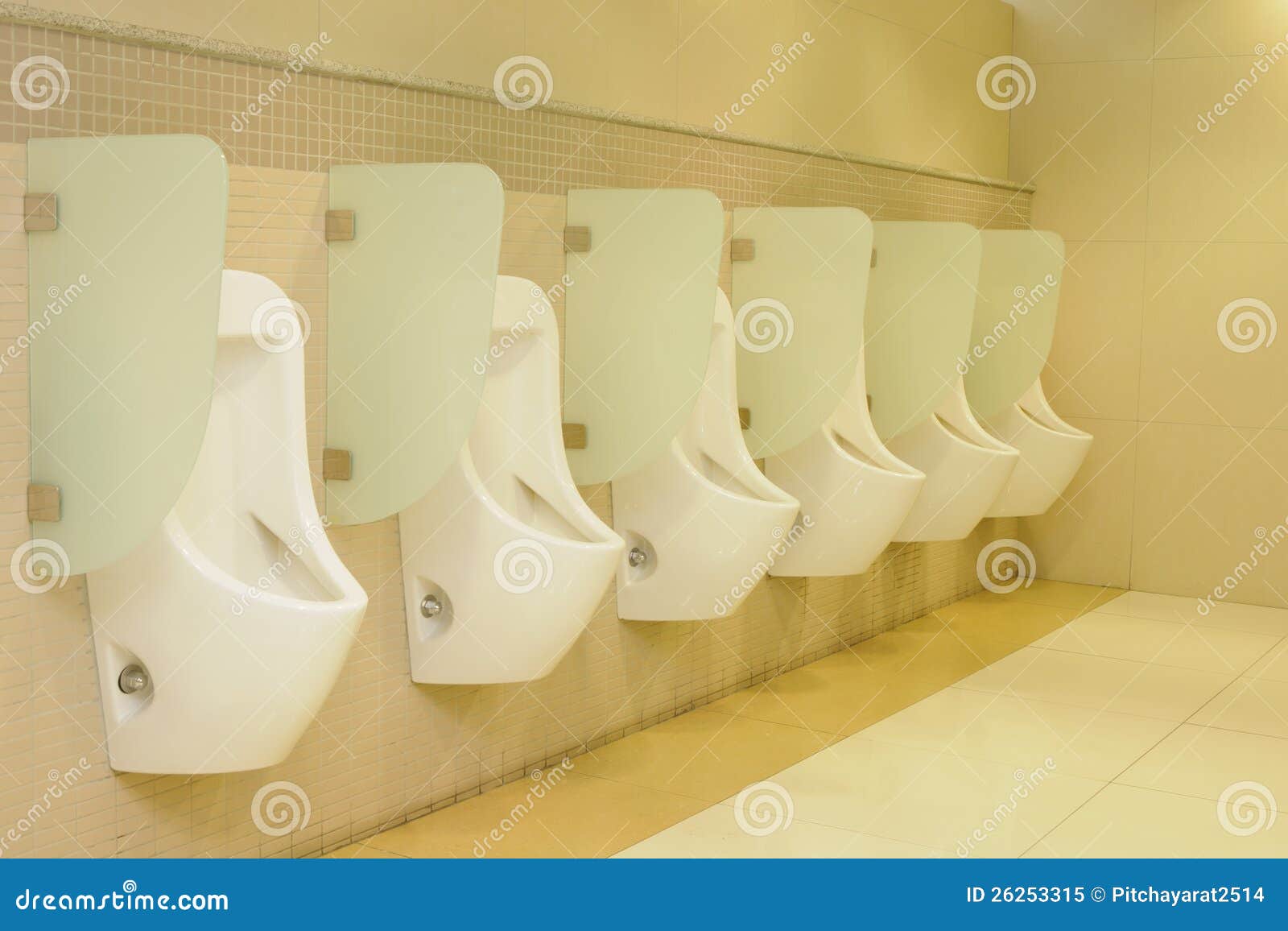 Row automatic urinals stock image. Image of house, depth 26253315