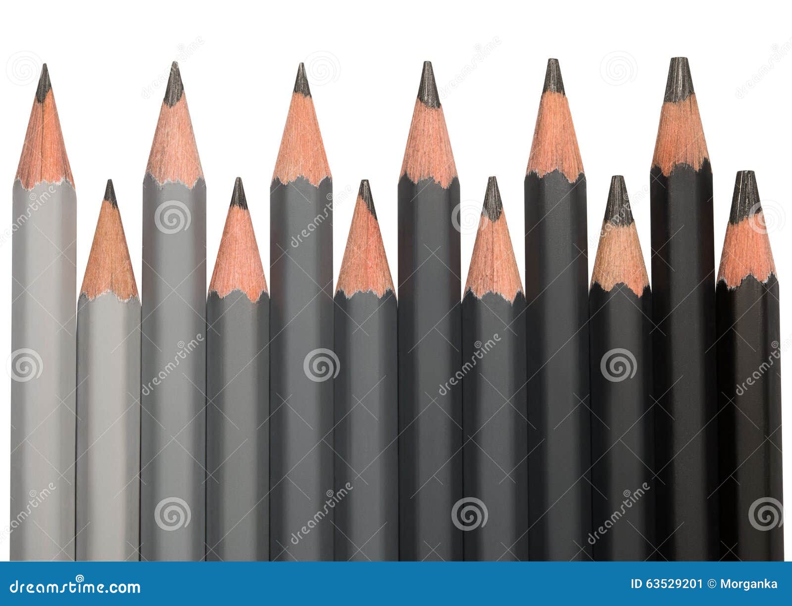 Row of Black Graphite Pencils with Different Hardness Stock Image Image of equipment