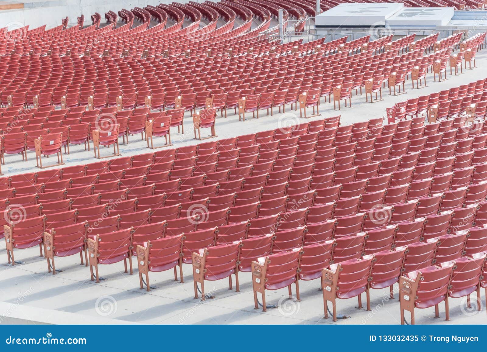 Row Or Chairs From Public Open Air Performing Art Venue In