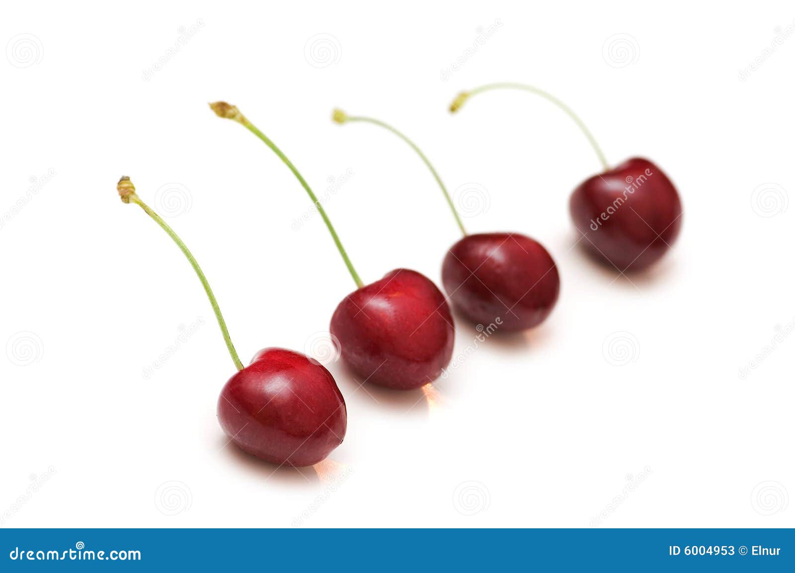 Row of cherries isolated stock image. Image of berry, pear - 6004953