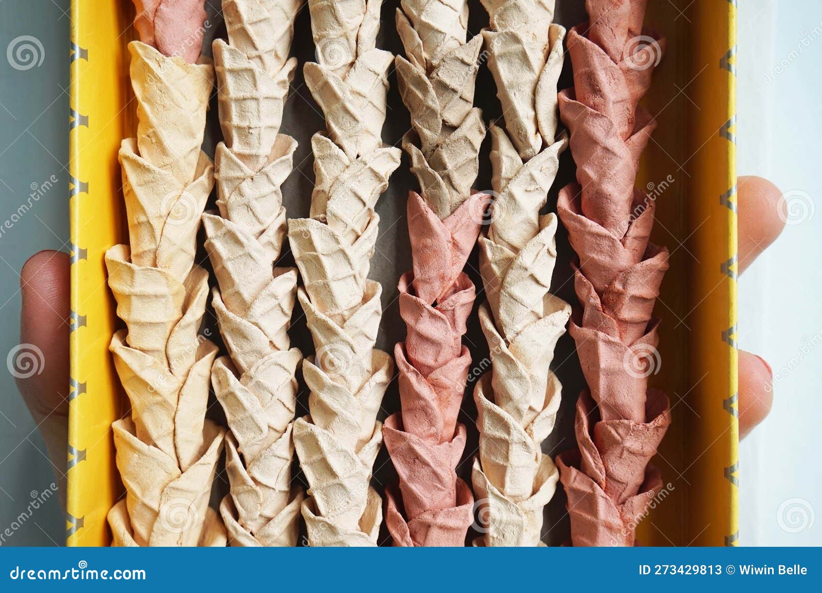 A Row of Cones with Different Colors Stock Image Image of dessert