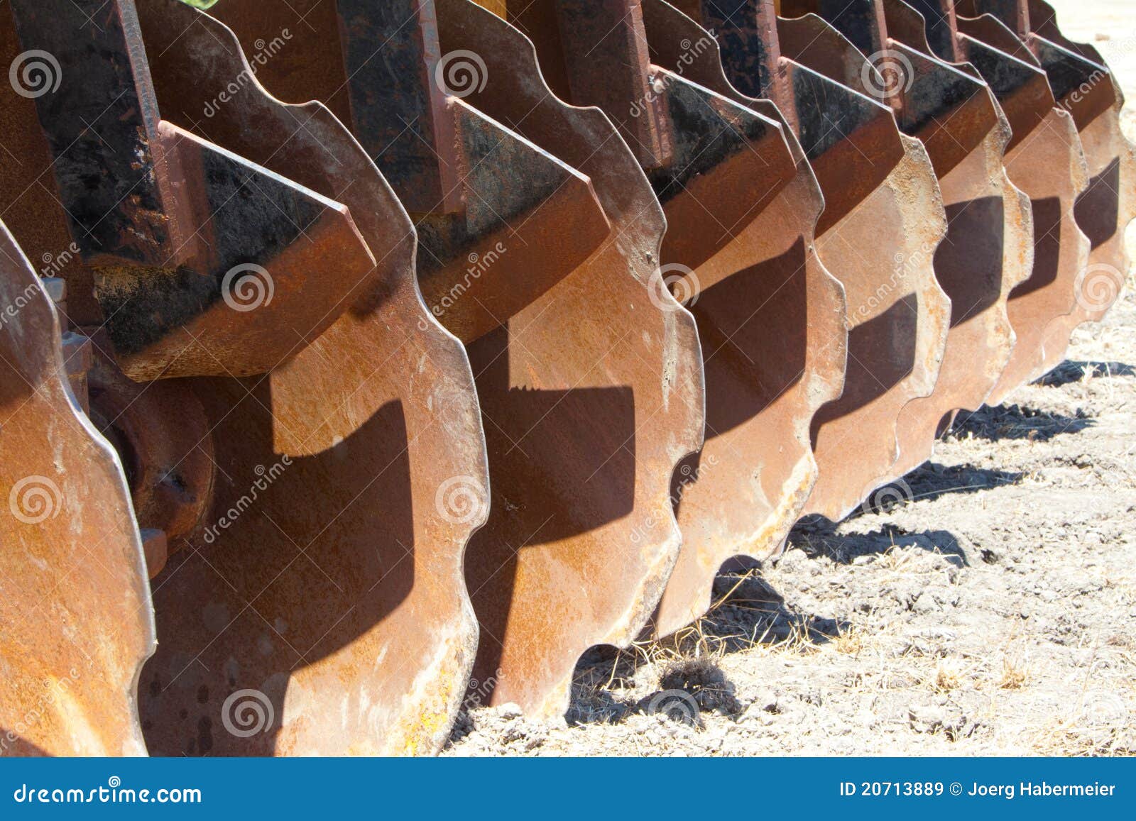 Row of Curved Steel Disc Blades Stock Image Image of scale