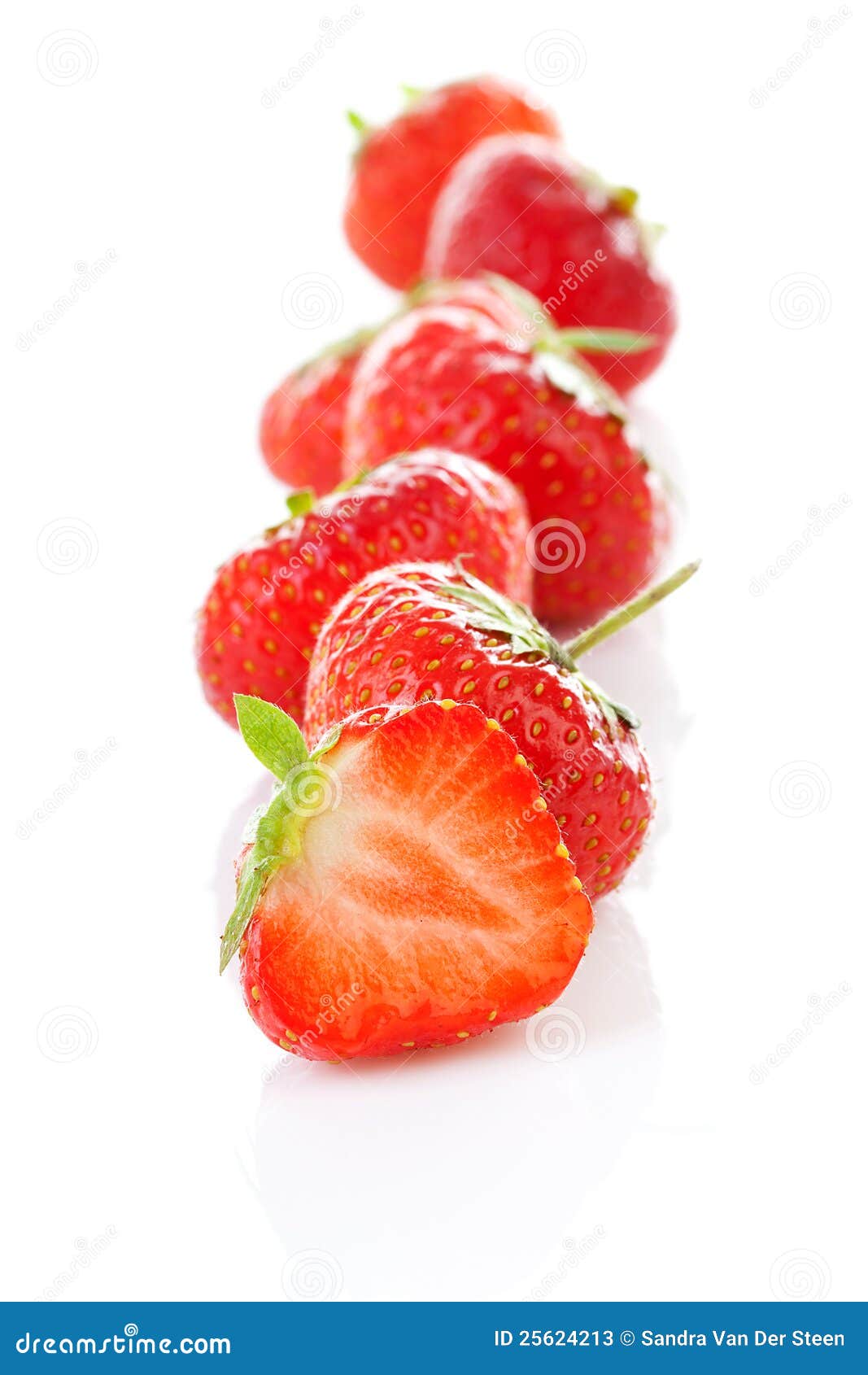 Row of Fresh Strawberries in Closeup Stock Image Image of refreshment