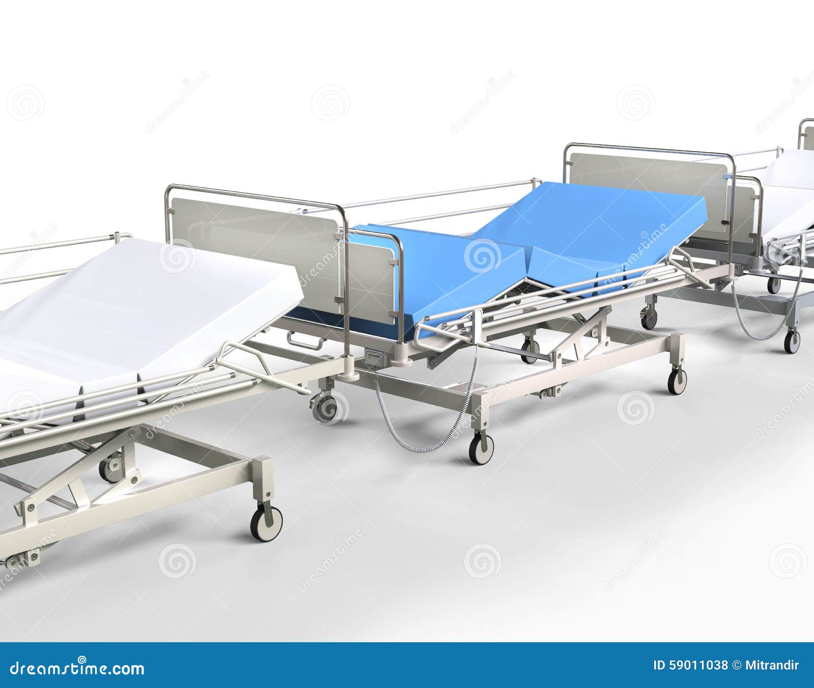 Row of hospital beds stock illustration. Illustration of recovery