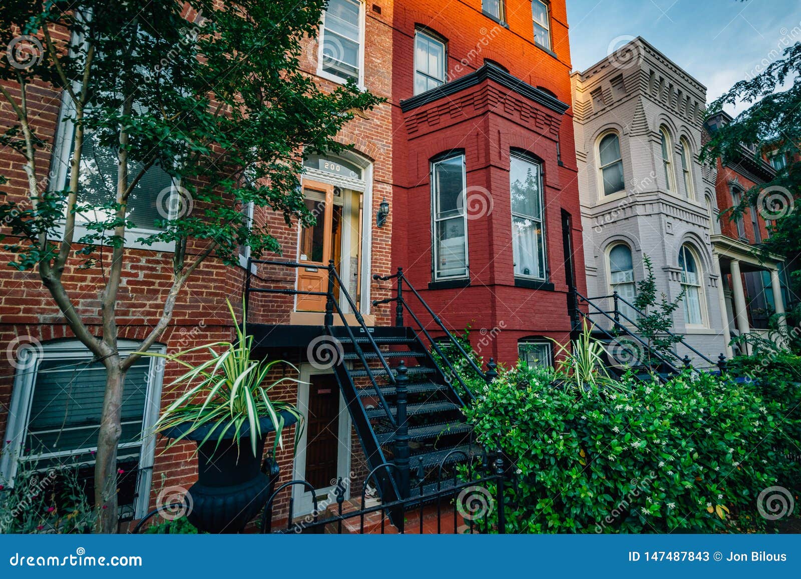 Row Houses in Capitol Hill, Washington, DC Stock Image Image of building, architecture 147487843