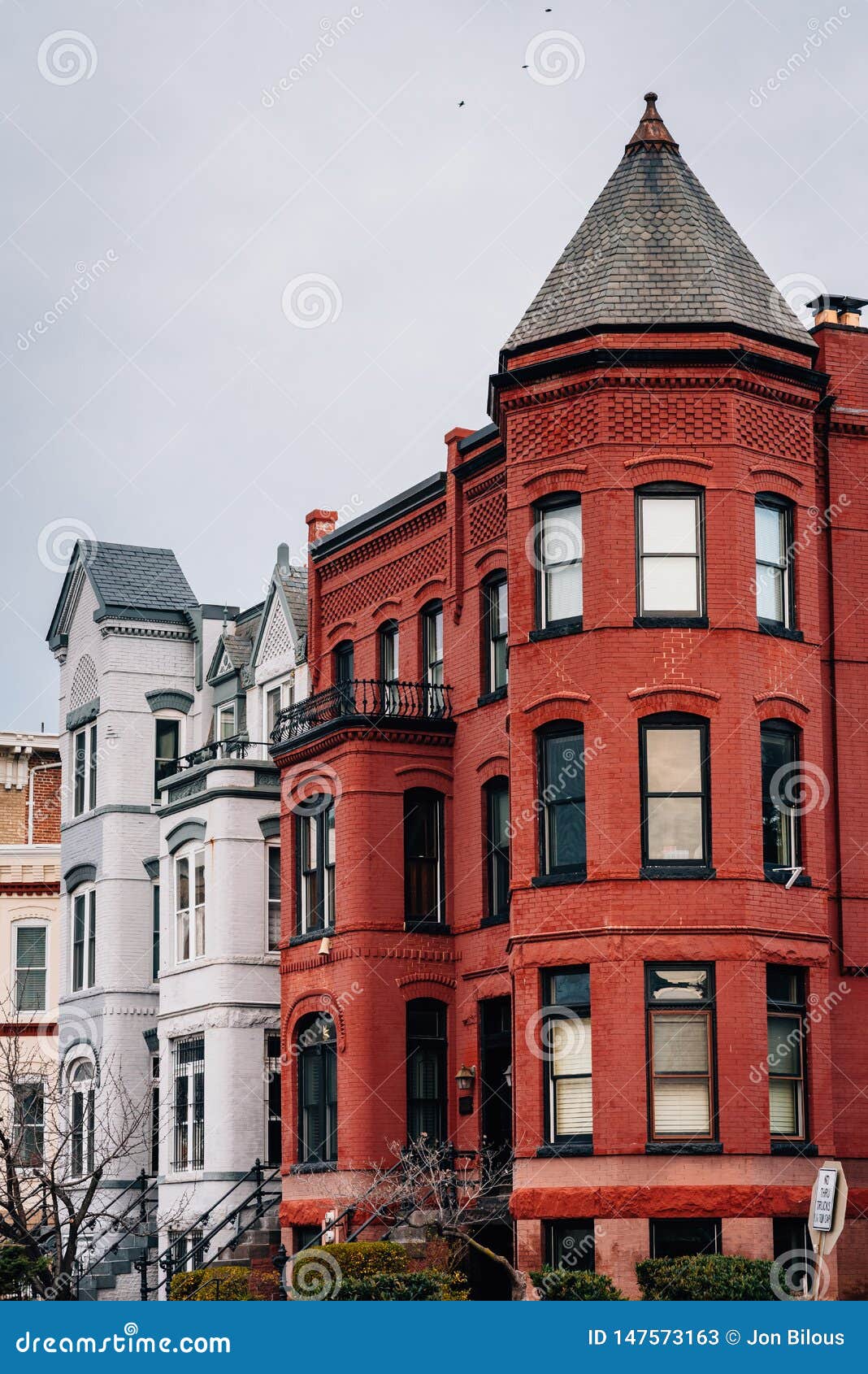 Row Houses in Capitol Hill, Washington, DC Stock Image Image of hill
