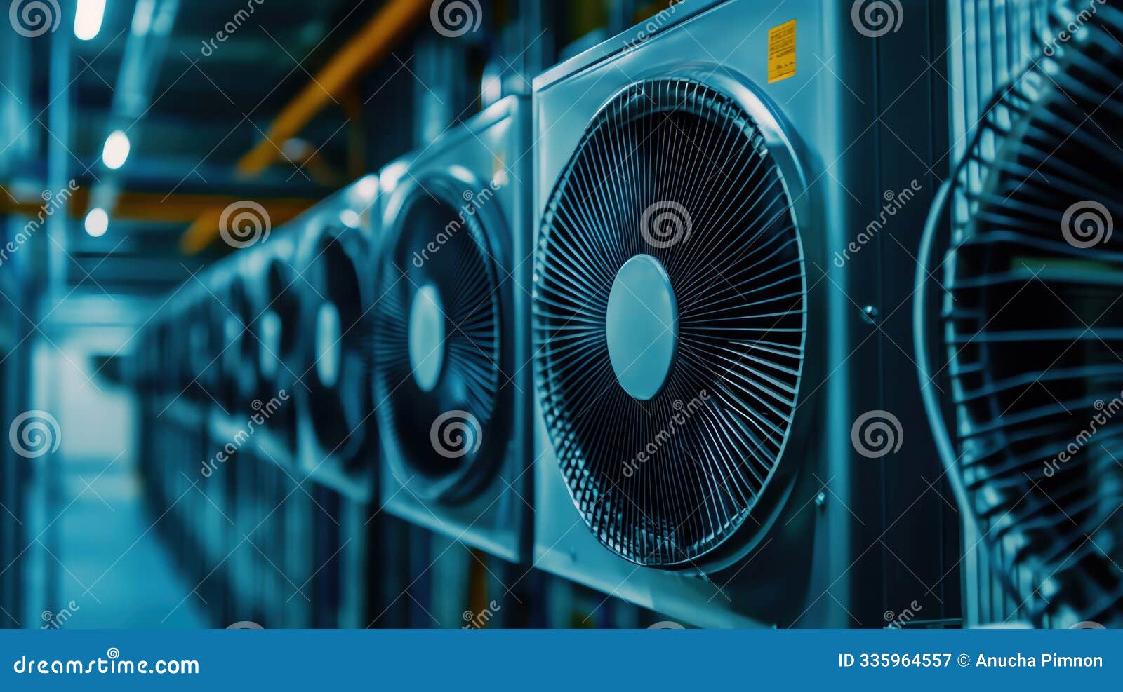 industrial cooling fans spin fast to maintain proper temperature generaative ai s