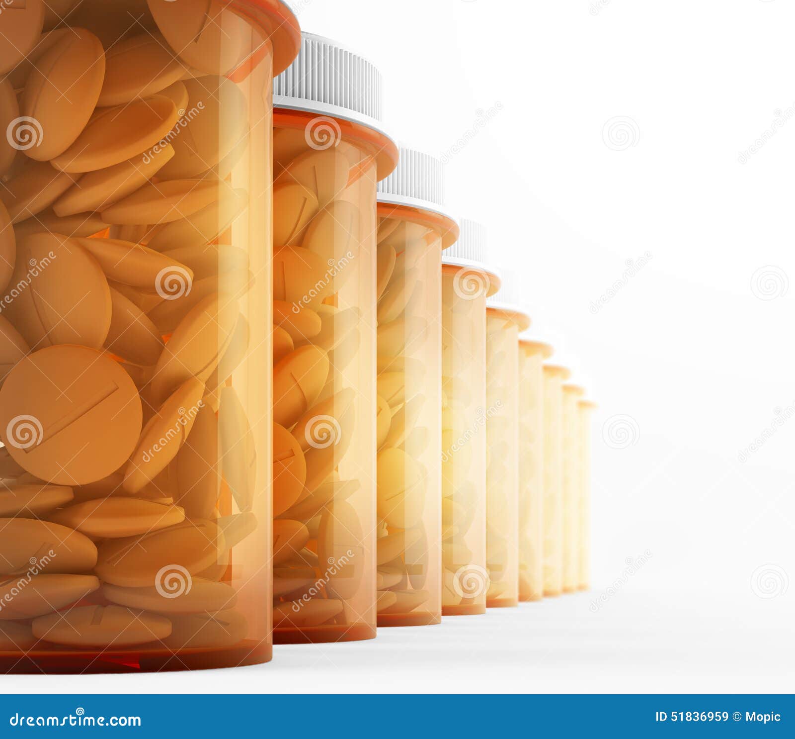 Row of medicine containers stock illustration. Illustration of drug