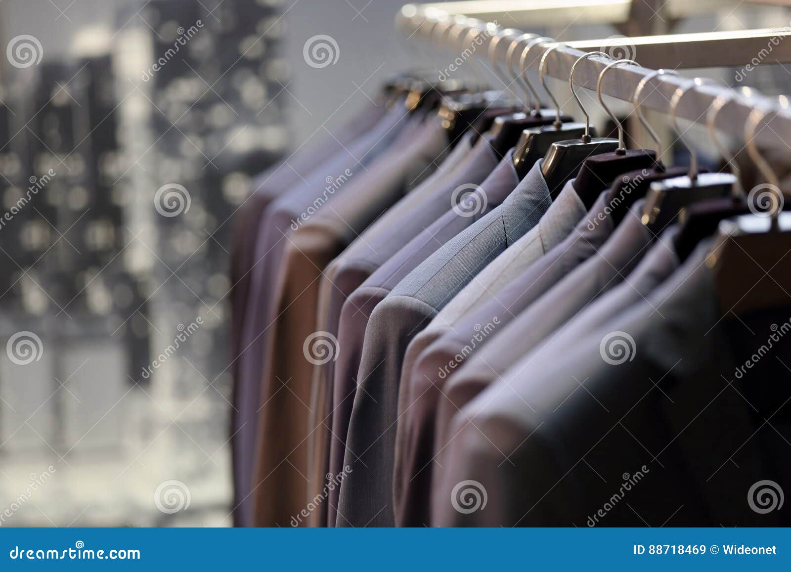 Row of Men`s Suits Hanging on Hanger Stock Image - Image of group ...