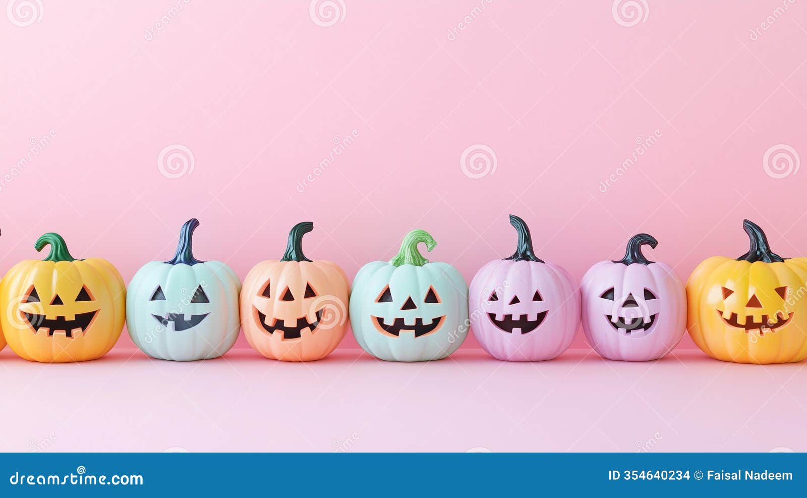 halloween pumpkins in pastel lane row art fall decor  party autumn spooky   