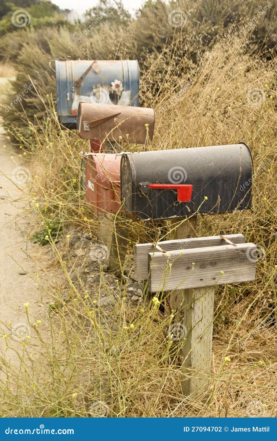 A Row of Rural Mail Boxes stock photo. Image of usps 27094702