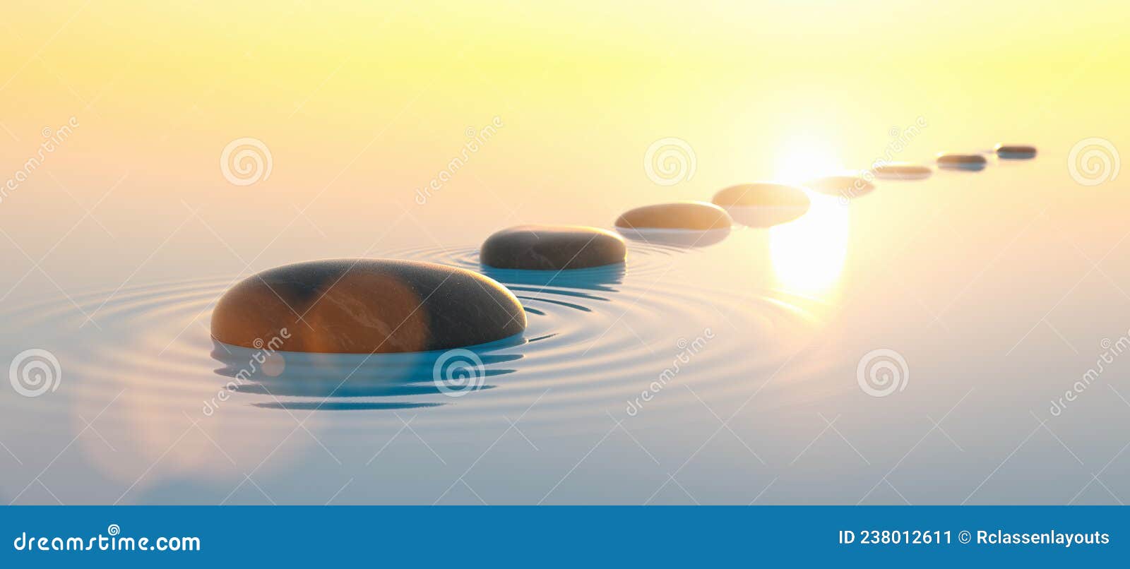 Pebbles In Wide Calm Ocean Stock Photo - Download Image Now - Zen