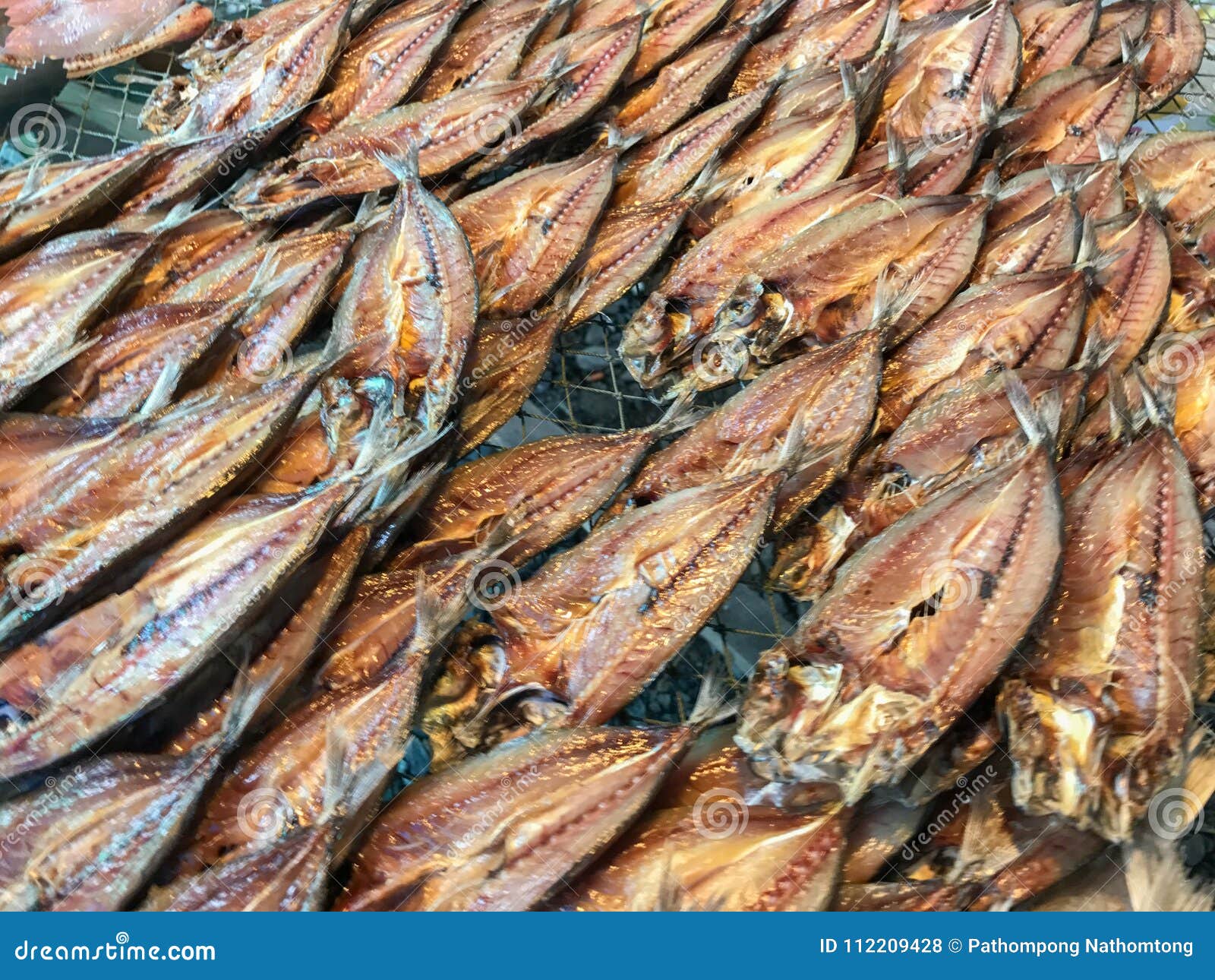 Row Sundried salted fish stock photo. Image of ingredient 112209428