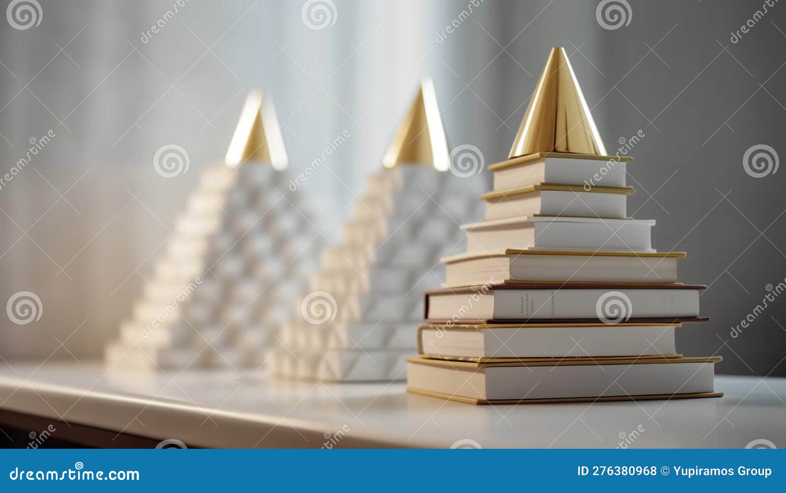A Row of Textbooks on a Bookshelf Generated by AI Stock Illustration