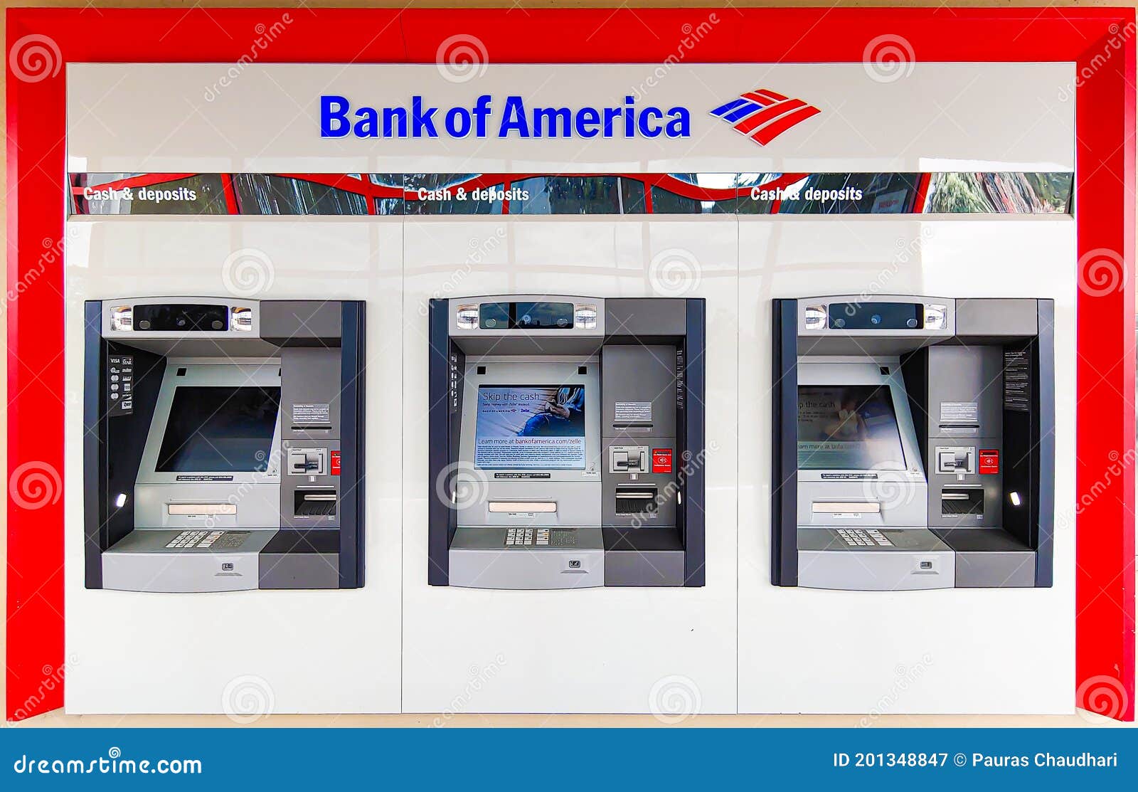 Bank Of America Atm Machines Isolated Editorial Photography Image Of