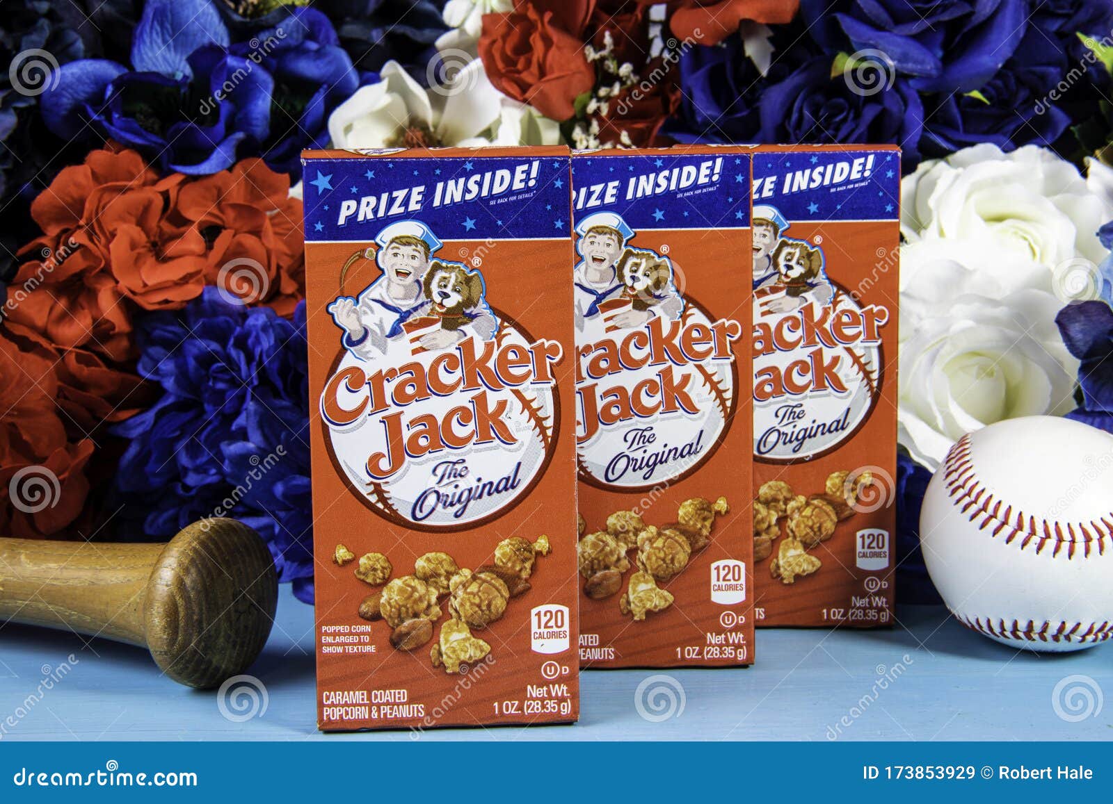 Three Vintage Boxes of Cracker Jack and Baseball Editorial Stock Image ...