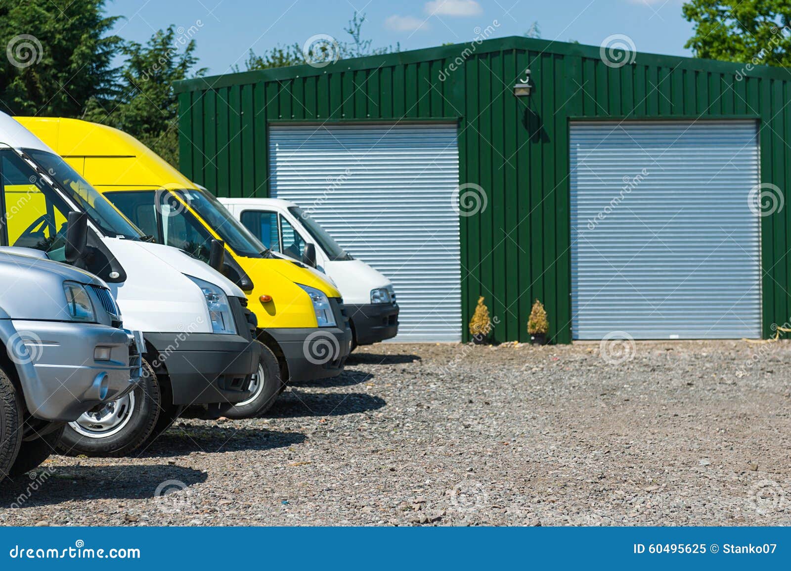 Row of vans stock image. Image of dealer, gare, commerce 60495625