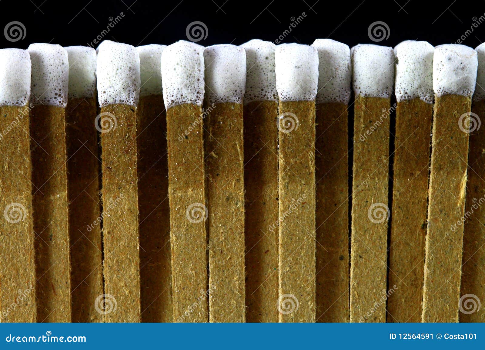 Row of White Tipped Matches Stock Image Image of burn, macro 12564591