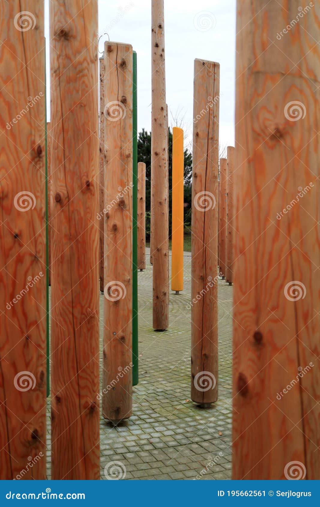 Row of wooden pillars stock image Image of communication 195662561 Row of wooden pillars stock image Image of communication 195662561