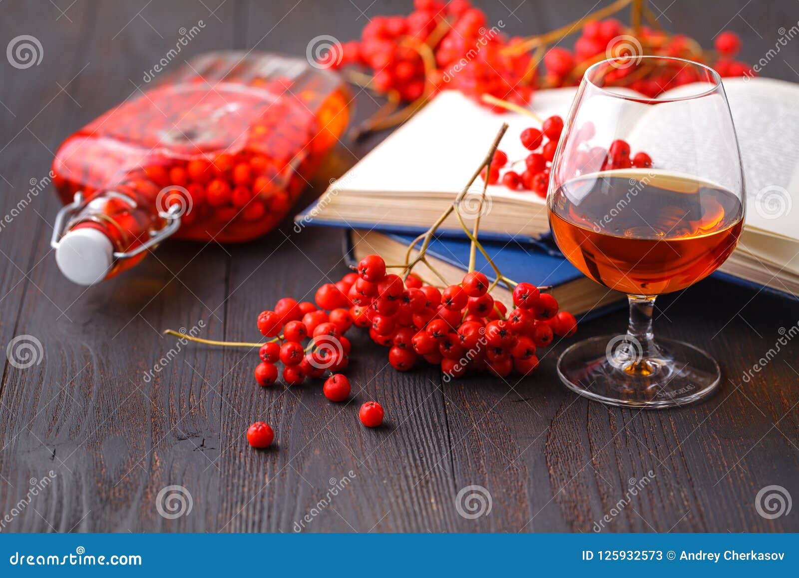 Rowanberry Natural Tincture for Winter, with Ashberry Fruits Stock ...