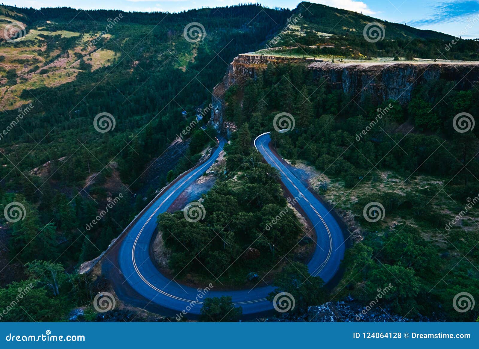 Rowena Crest Highway stock photo. Image of view, blue 124064128